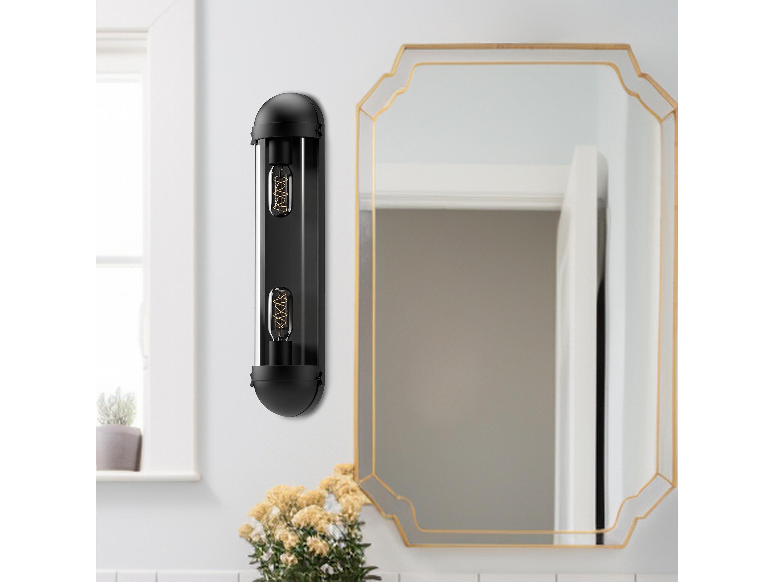 Alora Mood Cyrus 2-Light Matte Black Vanity Light