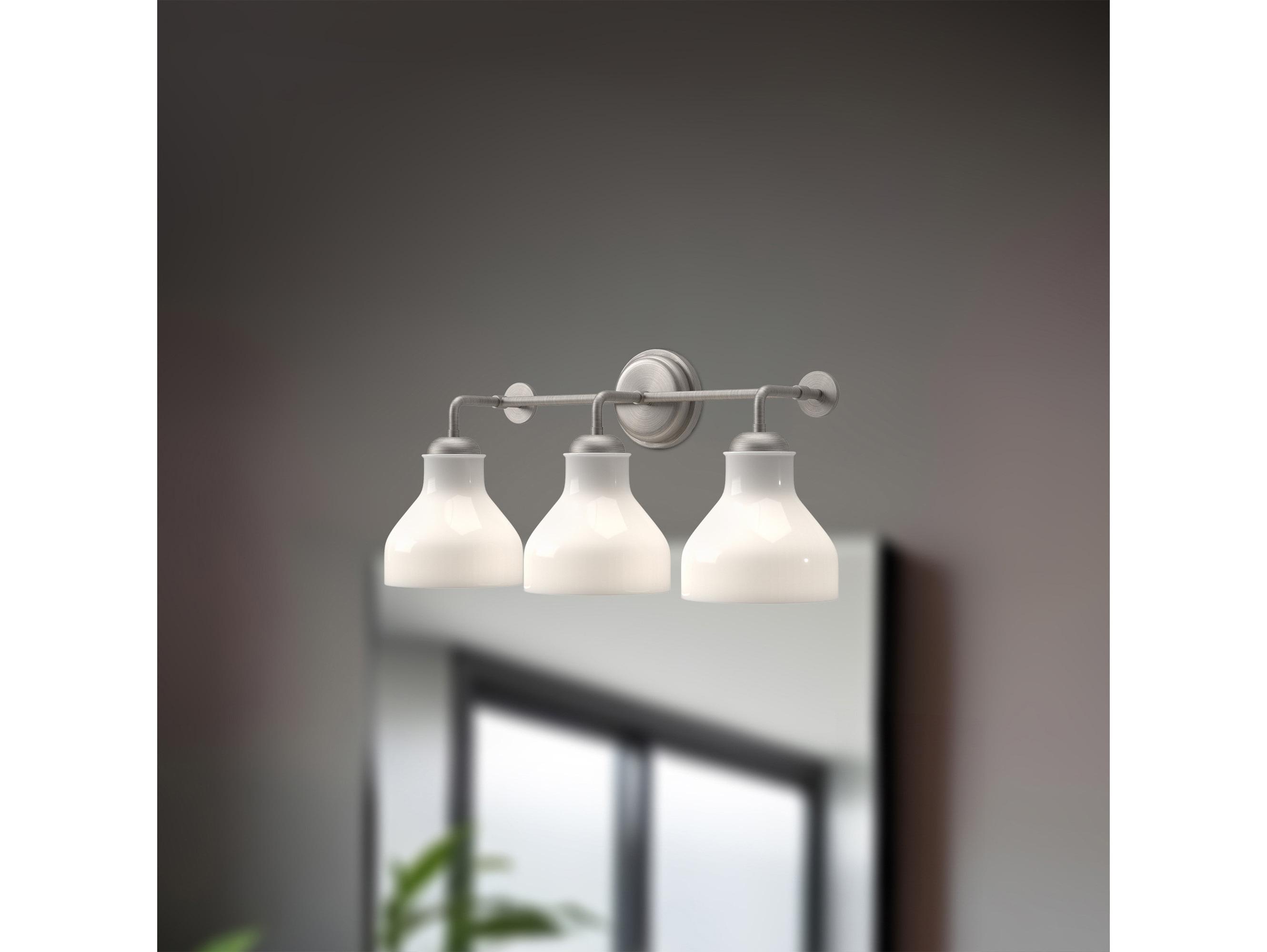 Alora Mood Westlake 3-Light Brushed Nickel Vanity Light