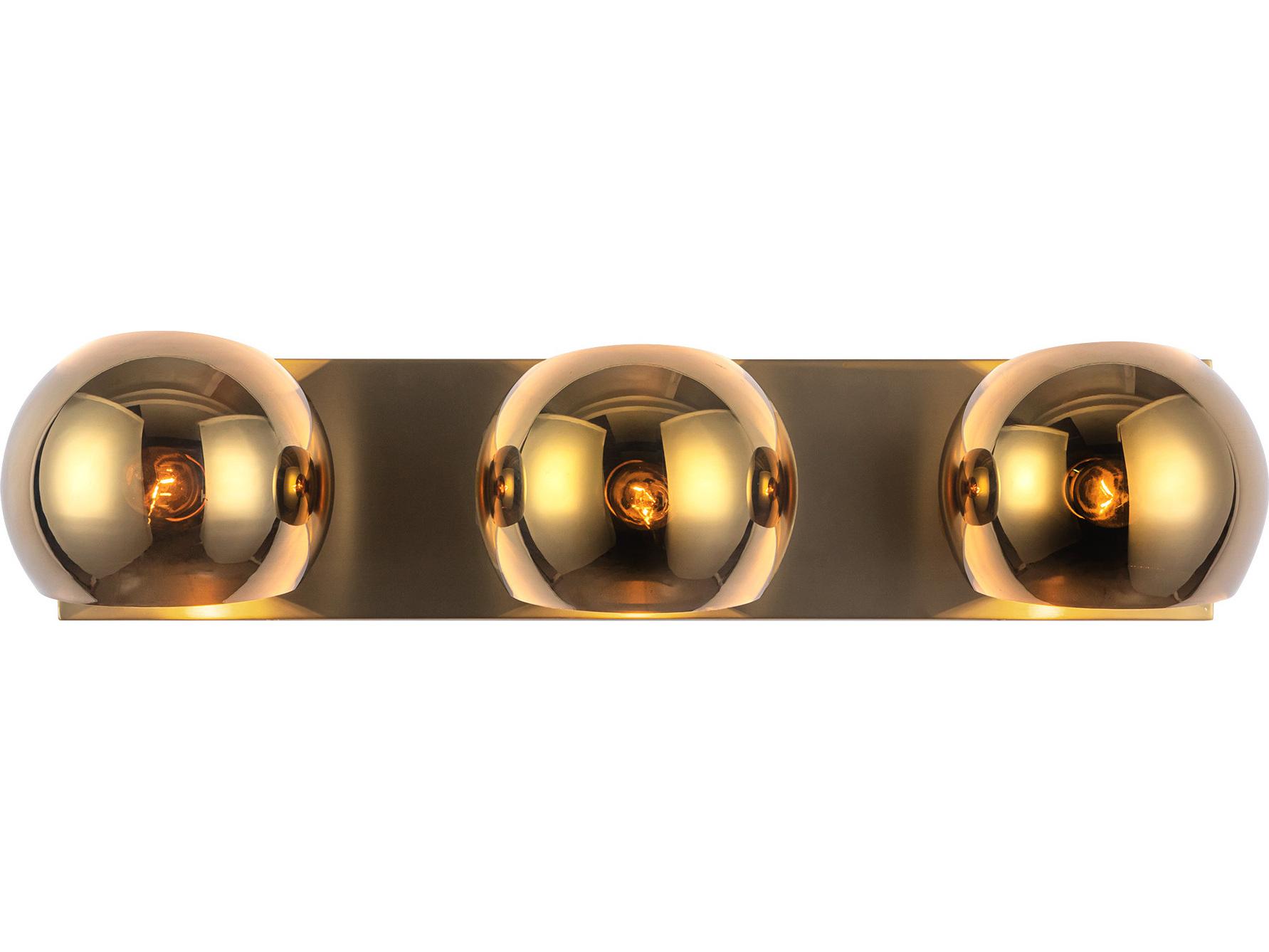 Alora Mood Willow 3-Light Brushed Gold Vanity Light