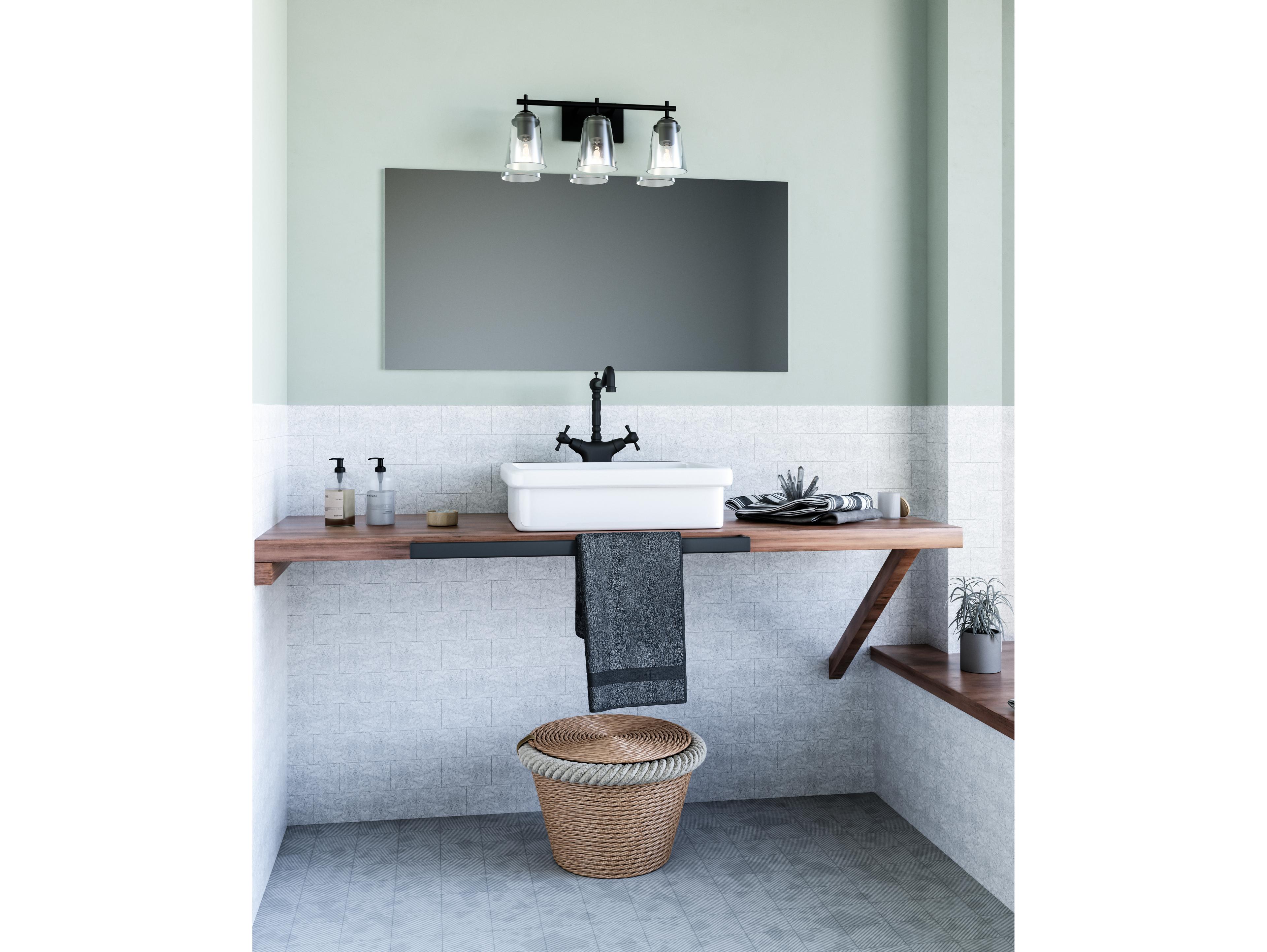 Alora Mood Addison 3-Light Matte Black Vanity Light