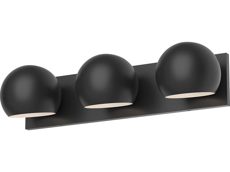 Alora Mood Willow 3-Light Matte Black Vanity Light