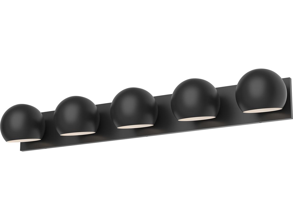Alora Mood Willow 5-Light Matte Black Vanity Light