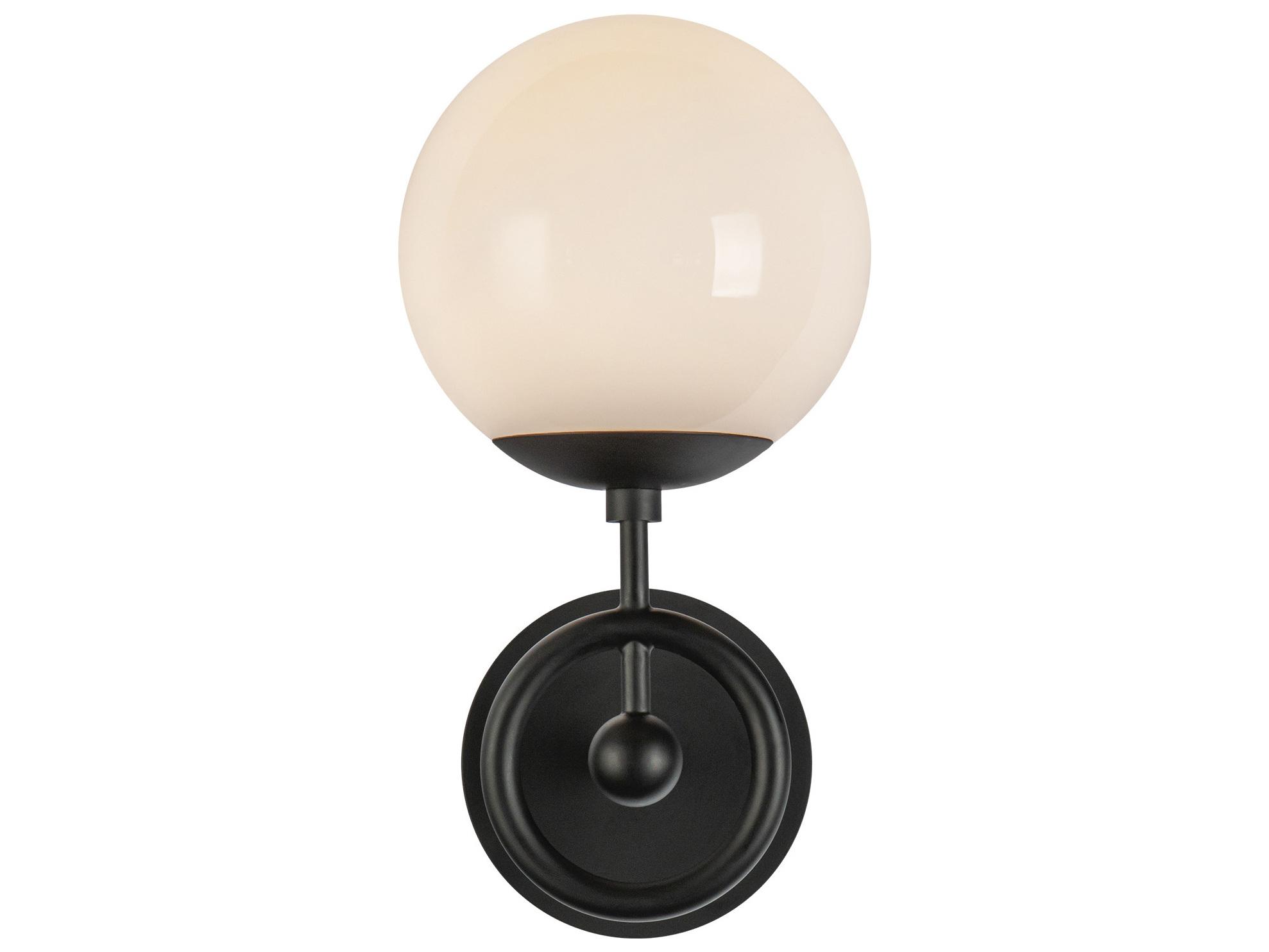 Alora Mood Fiore 1-Light Matte Black Wall Sconce