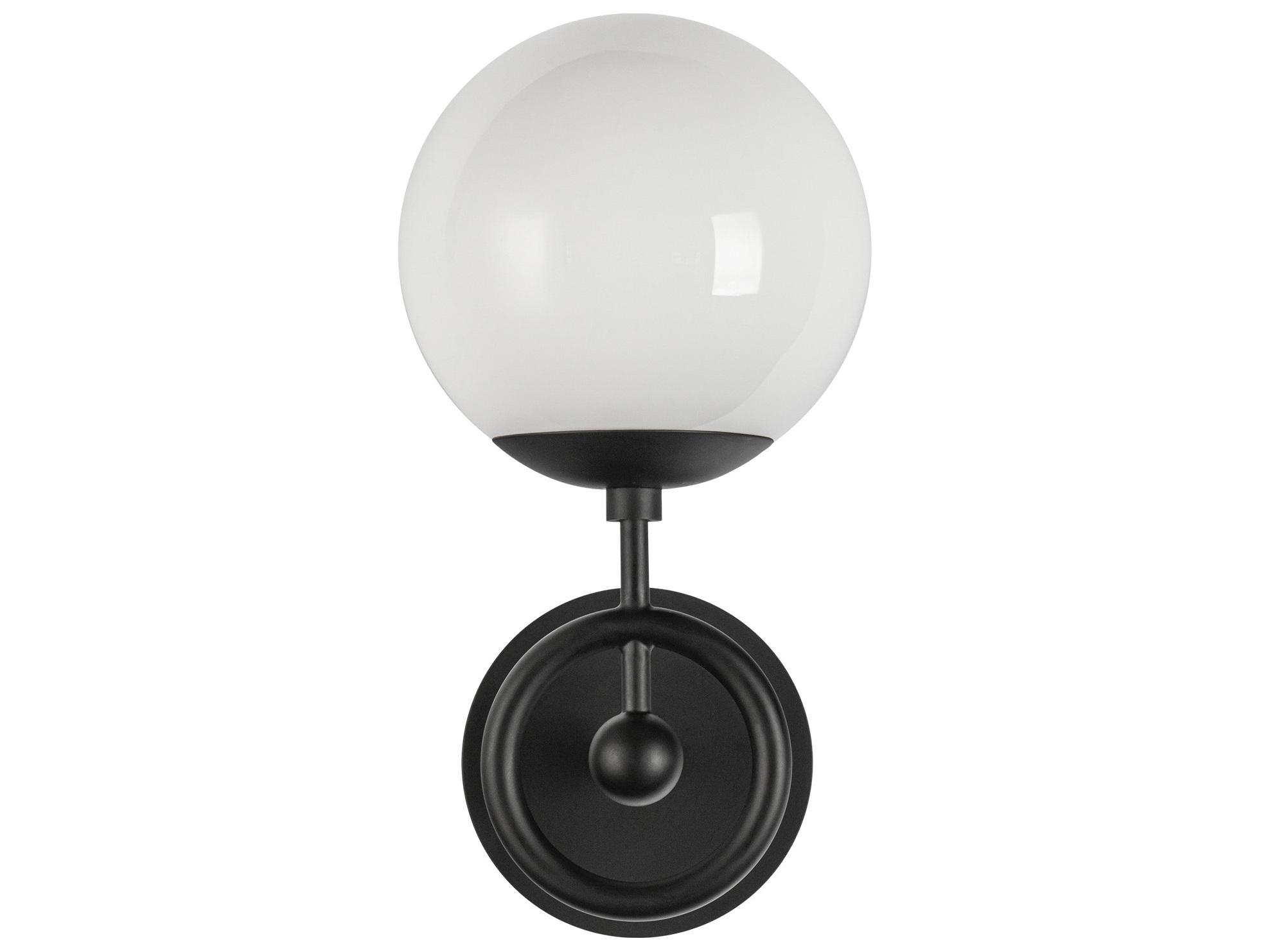 Alora Mood Fiore 1-Light Matte Black Wall Sconce