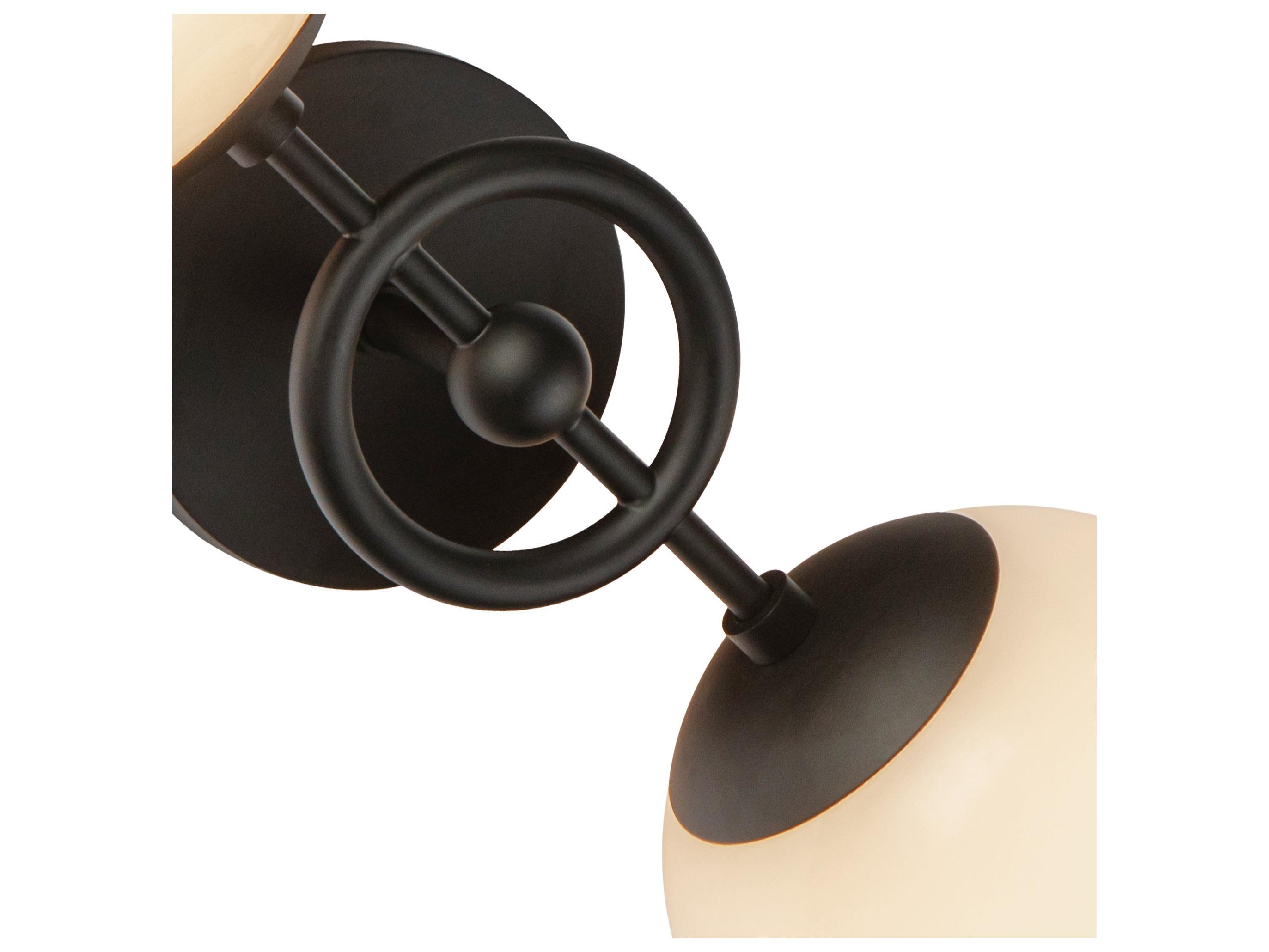 Alora Mood Fiore 2-Light Matte Black Vanity Light