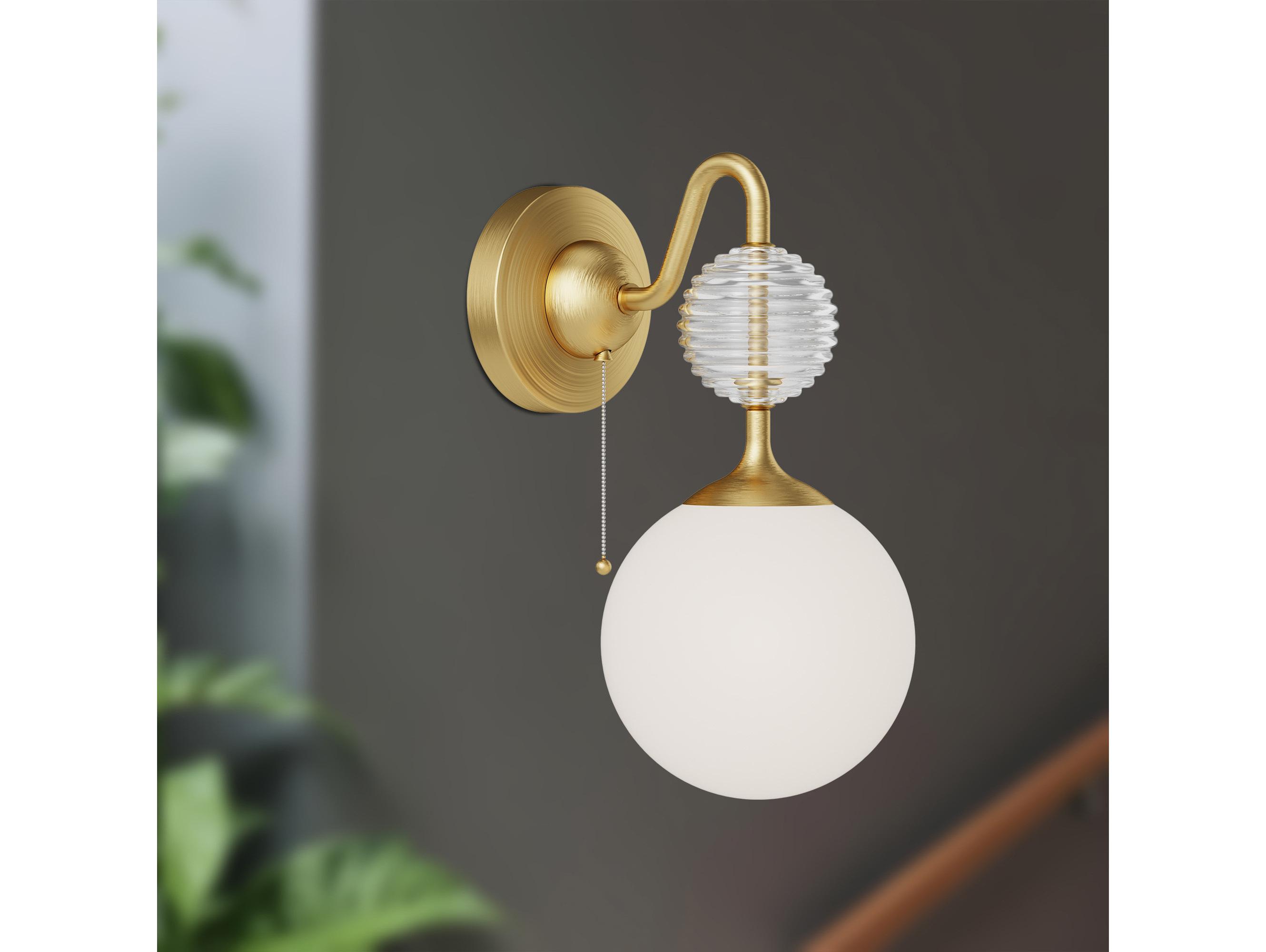 Alora Mood Celia 1-Light Brushed Gold Wall Sconce