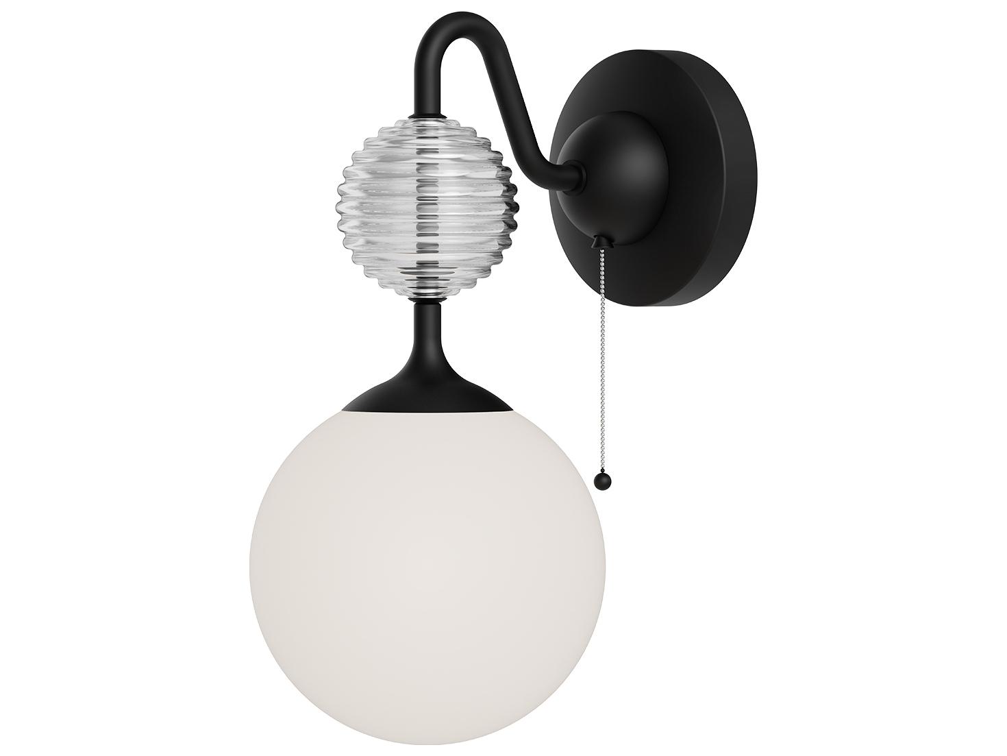 Alora Mood Celia 1-Light Matte Black Wall Sconce