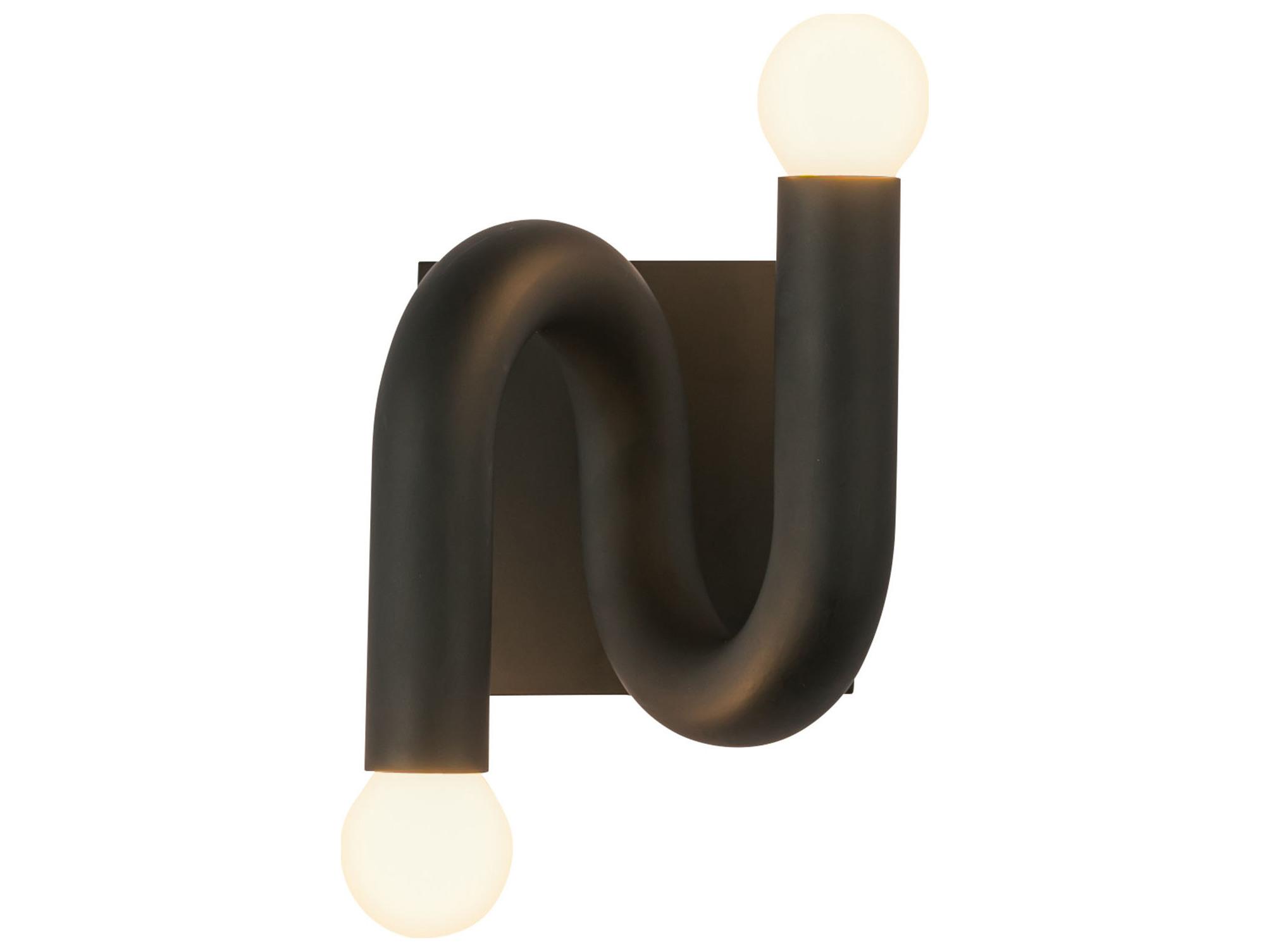 Alora Mood Sadie 2-Light Matte Black Wall Sconce