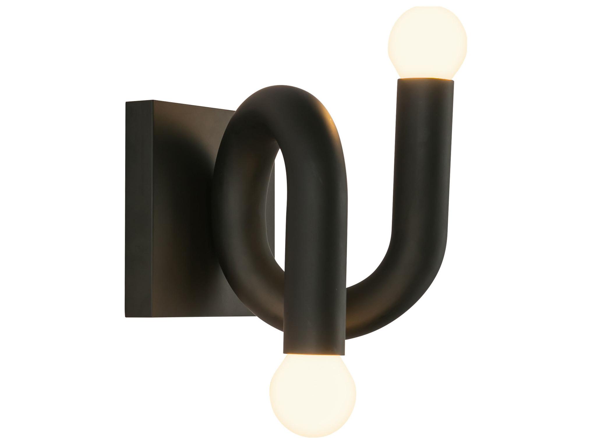 Alora Mood Sadie 2-Light Matte Black Wall Sconce