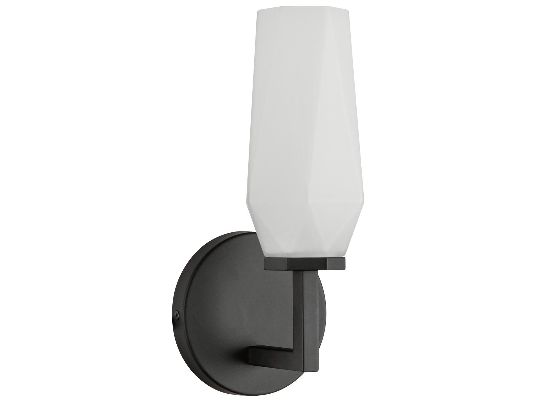 Alora Mood Krysta 1-Light Matte Black Wall Sconce