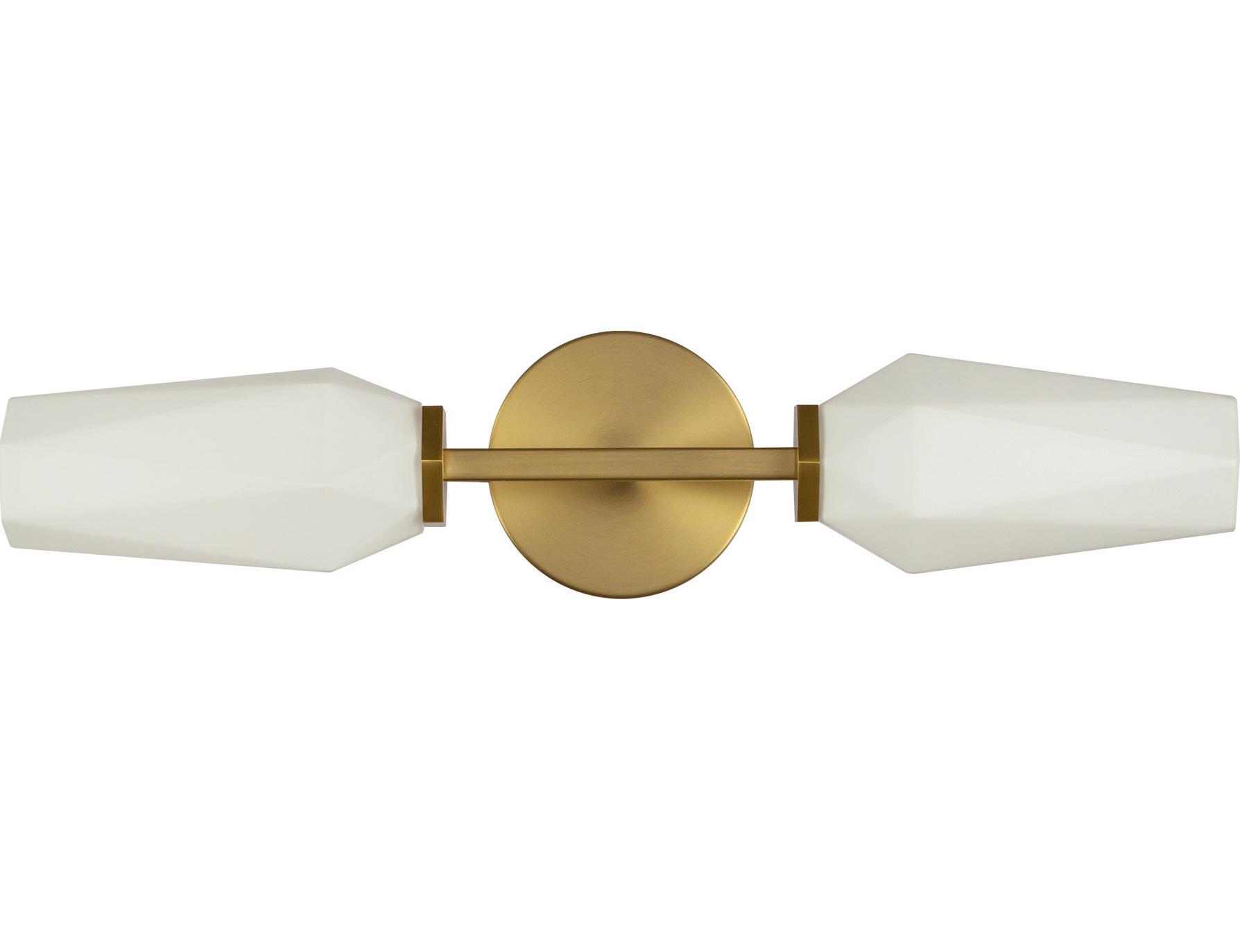 Alora Mood Krysta 2-Light Brushed Gold Wall Sconce