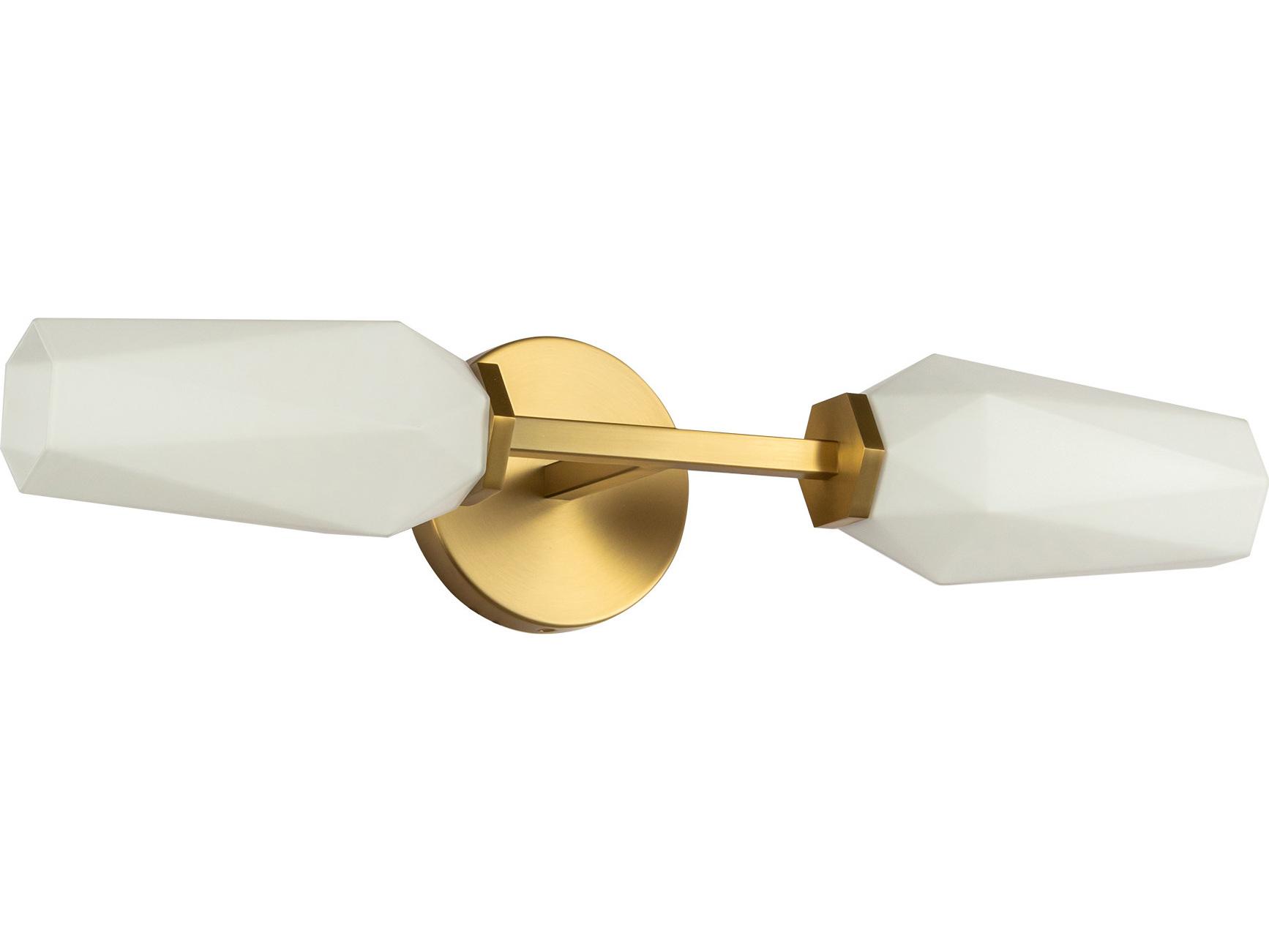 Alora Mood Krysta 2-Light Brushed Gold Wall Sconce