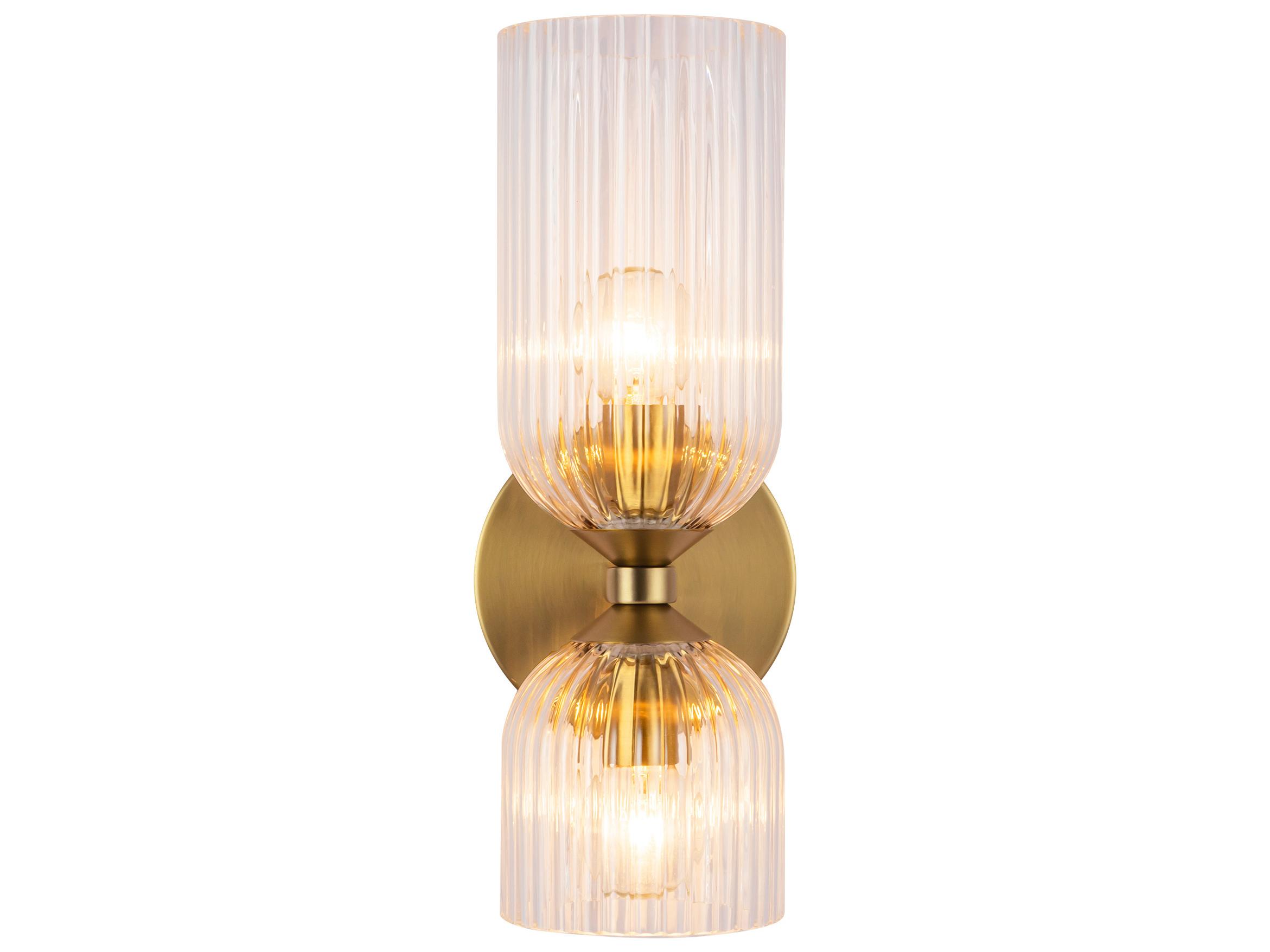 Alora Mood Nelly 2-Light Brushed Gold Wall Sconce