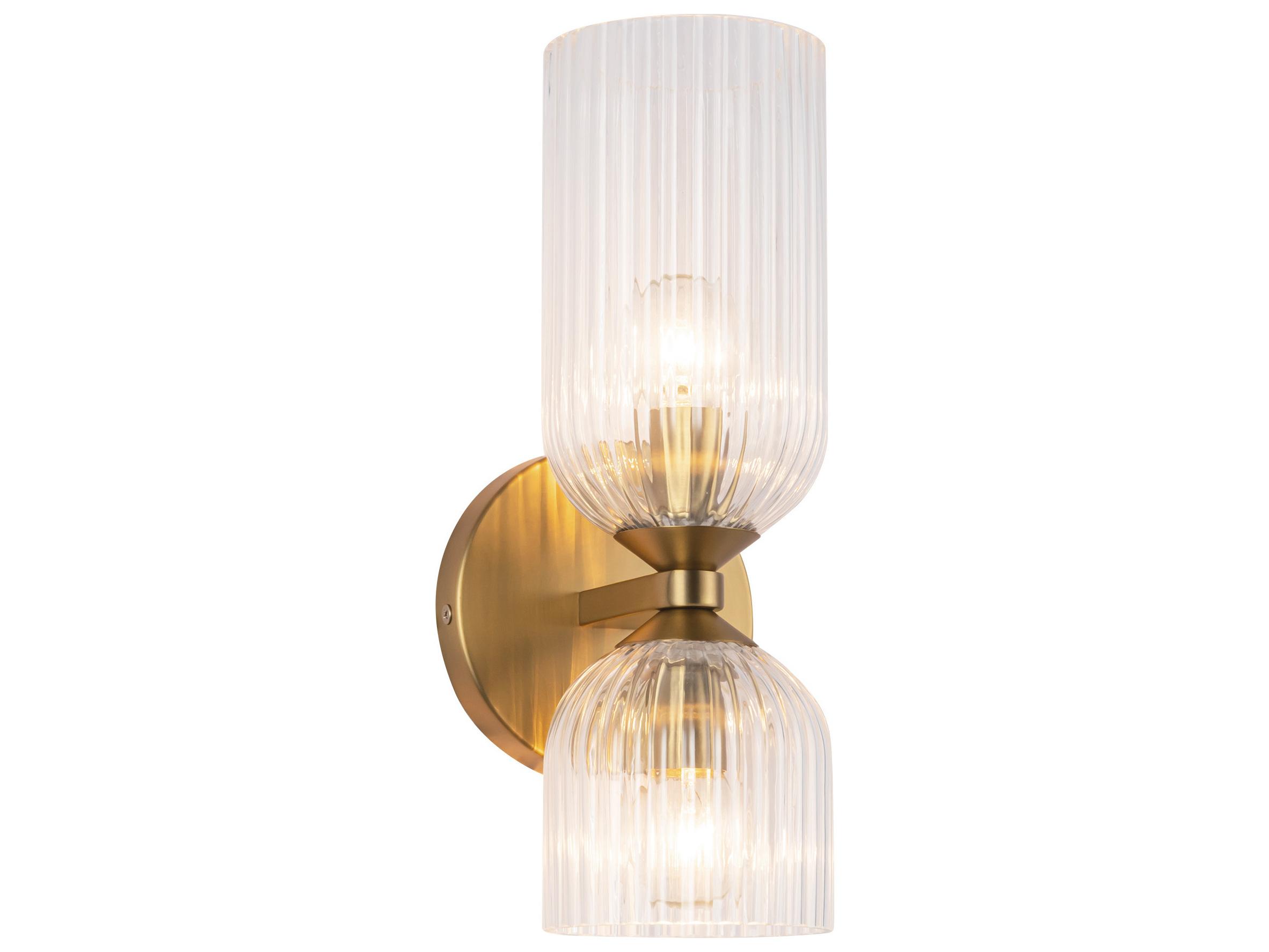 Alora Mood Nelly 2-Light Brushed Gold Wall Sconce
