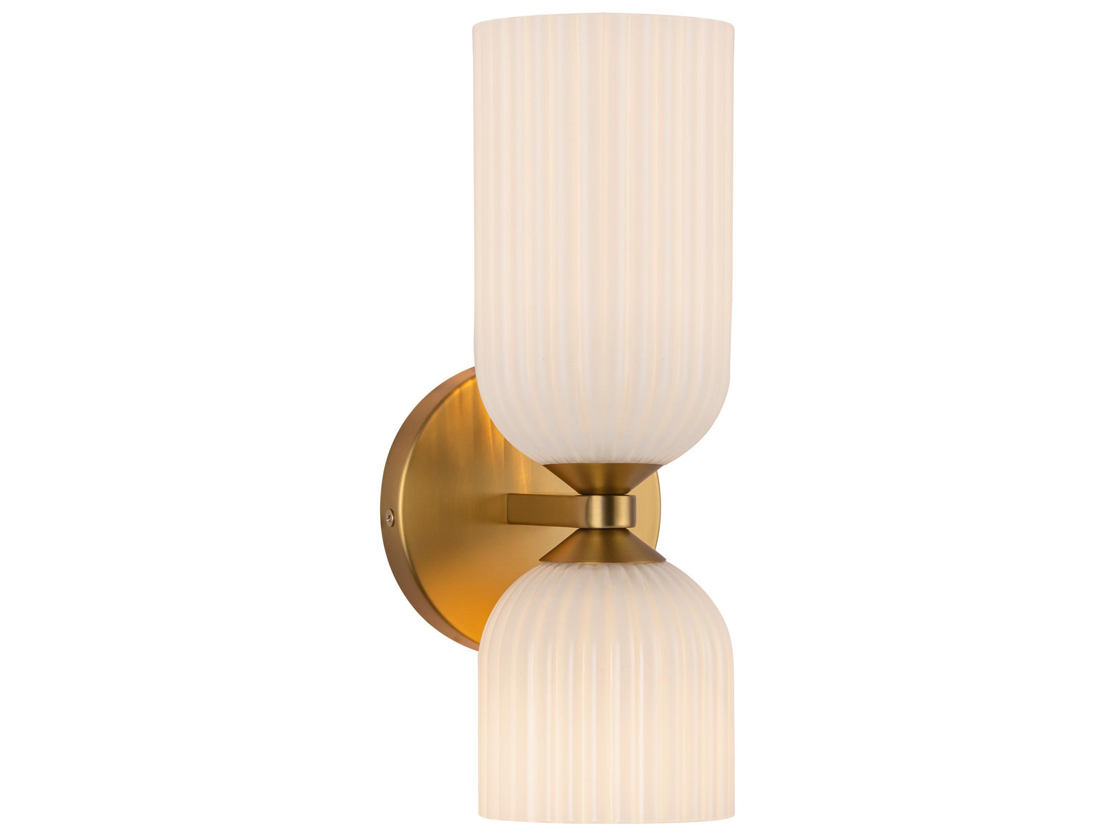 Alora Mood Nelly 2-Light Brushed Gold Wall Sconce