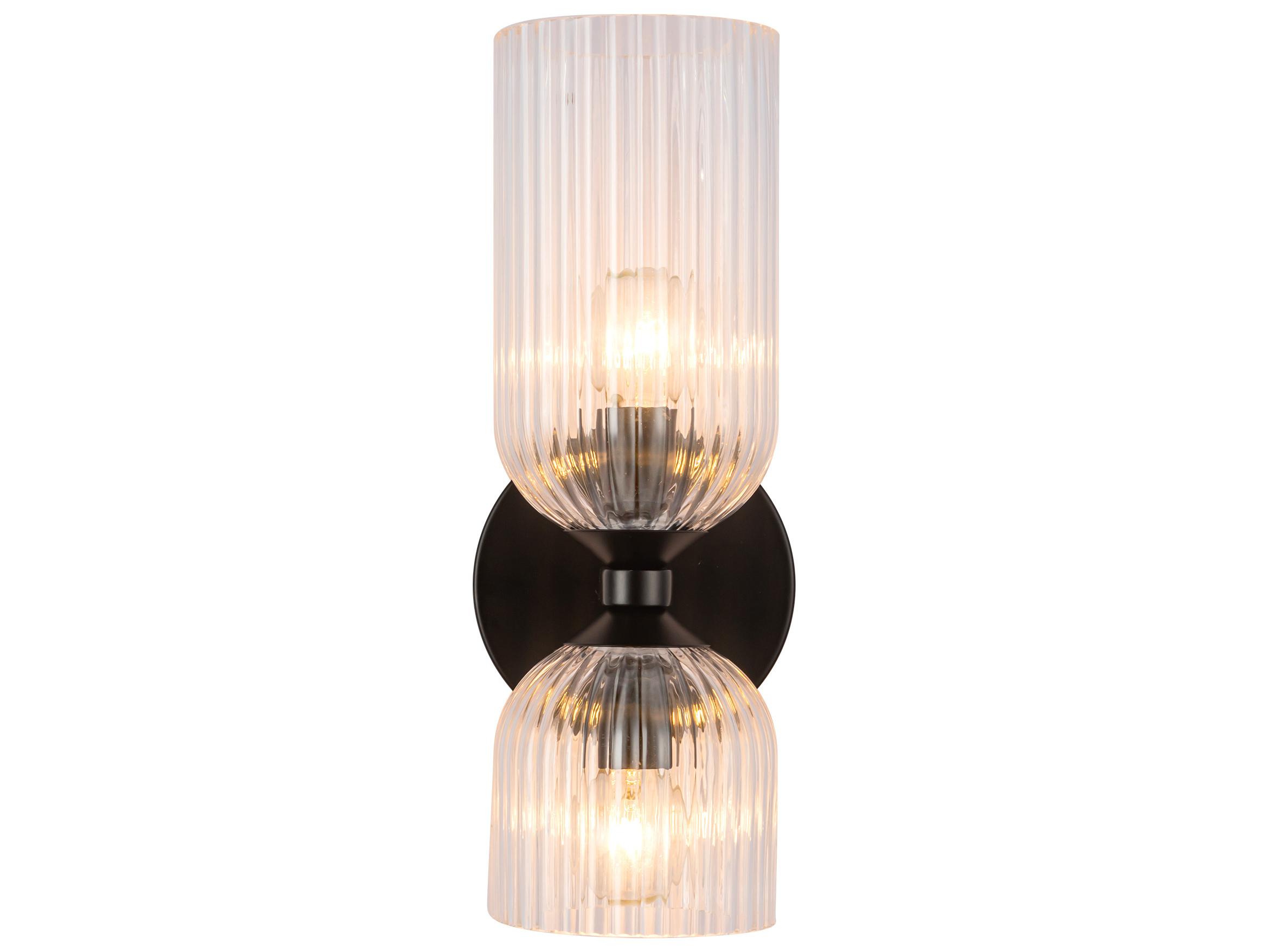 Alora Mood Nelly 2-Light Matte Black Wall Sconce