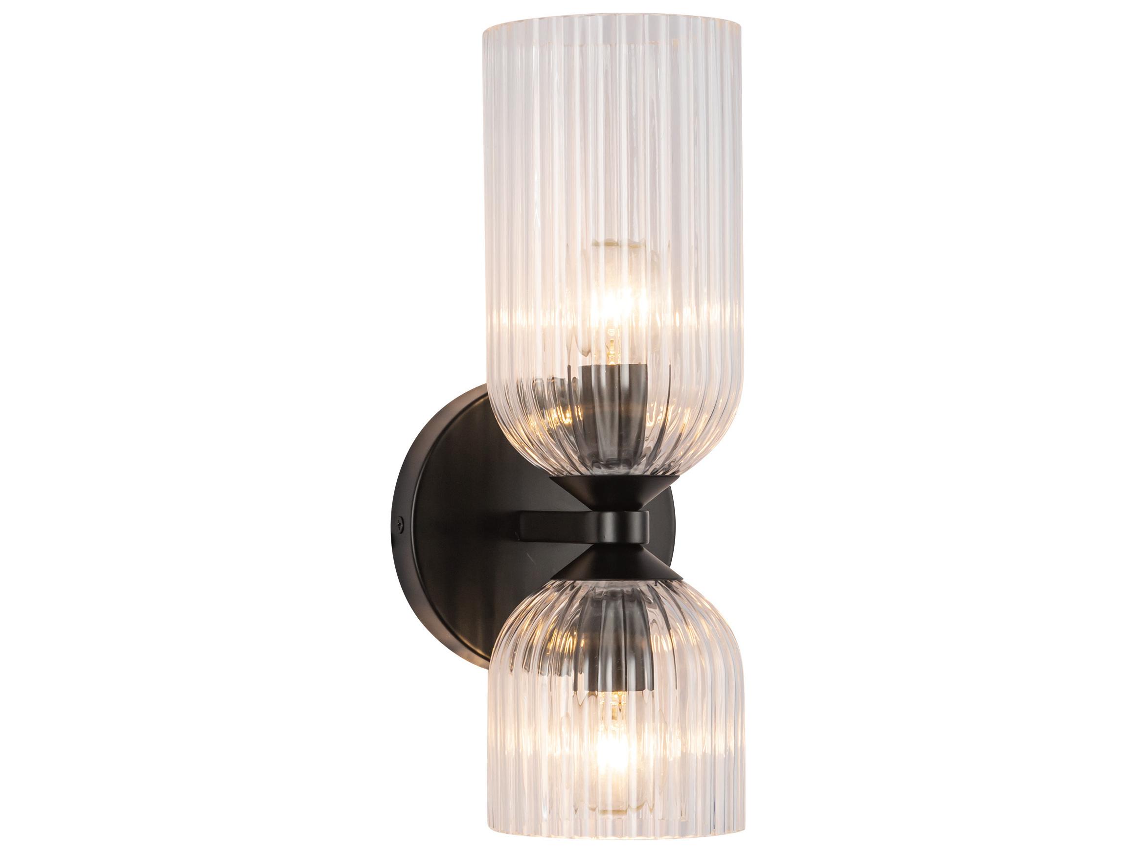 Alora Mood Nelly 2-Light Matte Black Wall Sconce