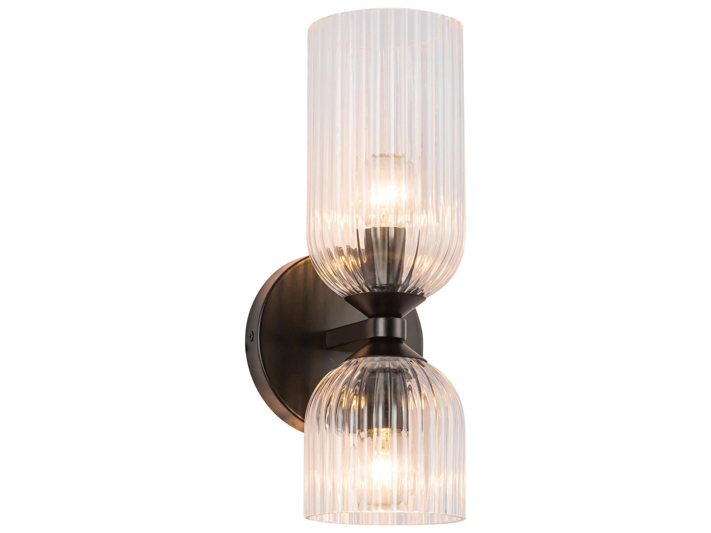Alora Mood Nelly 2-Light Matte Black Wall Sconce