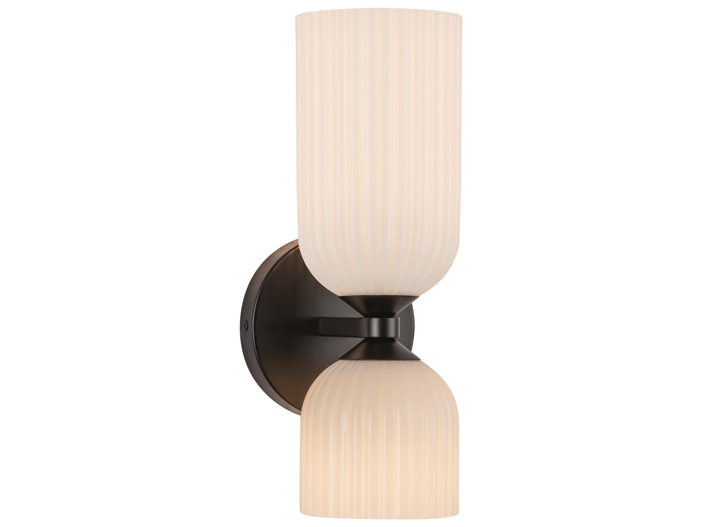 Alora Mood Nelly 2-Light Matte Black Wall Sconce