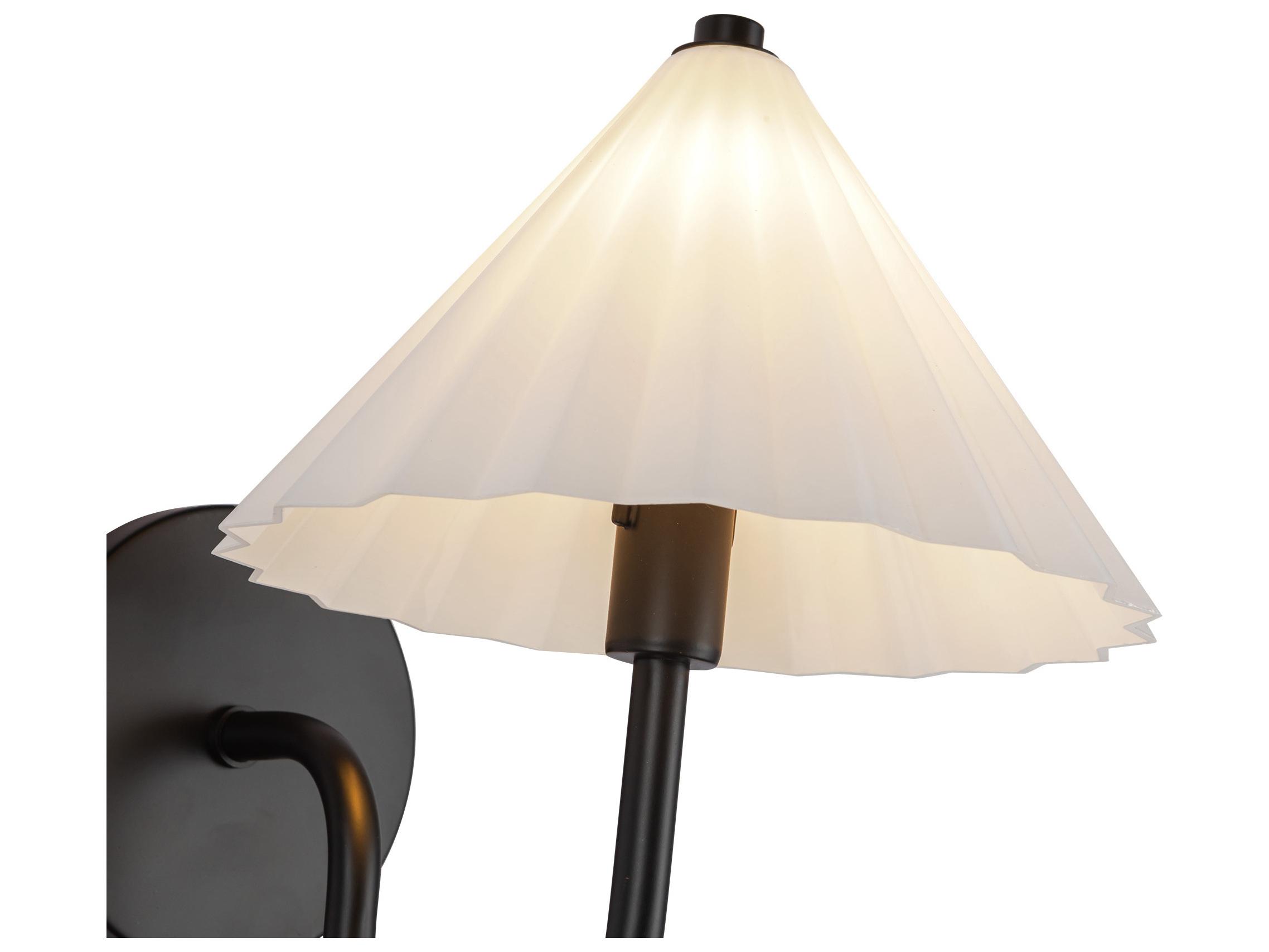 Alora Mood Serena 1-Light Matte Black Wall Sconce