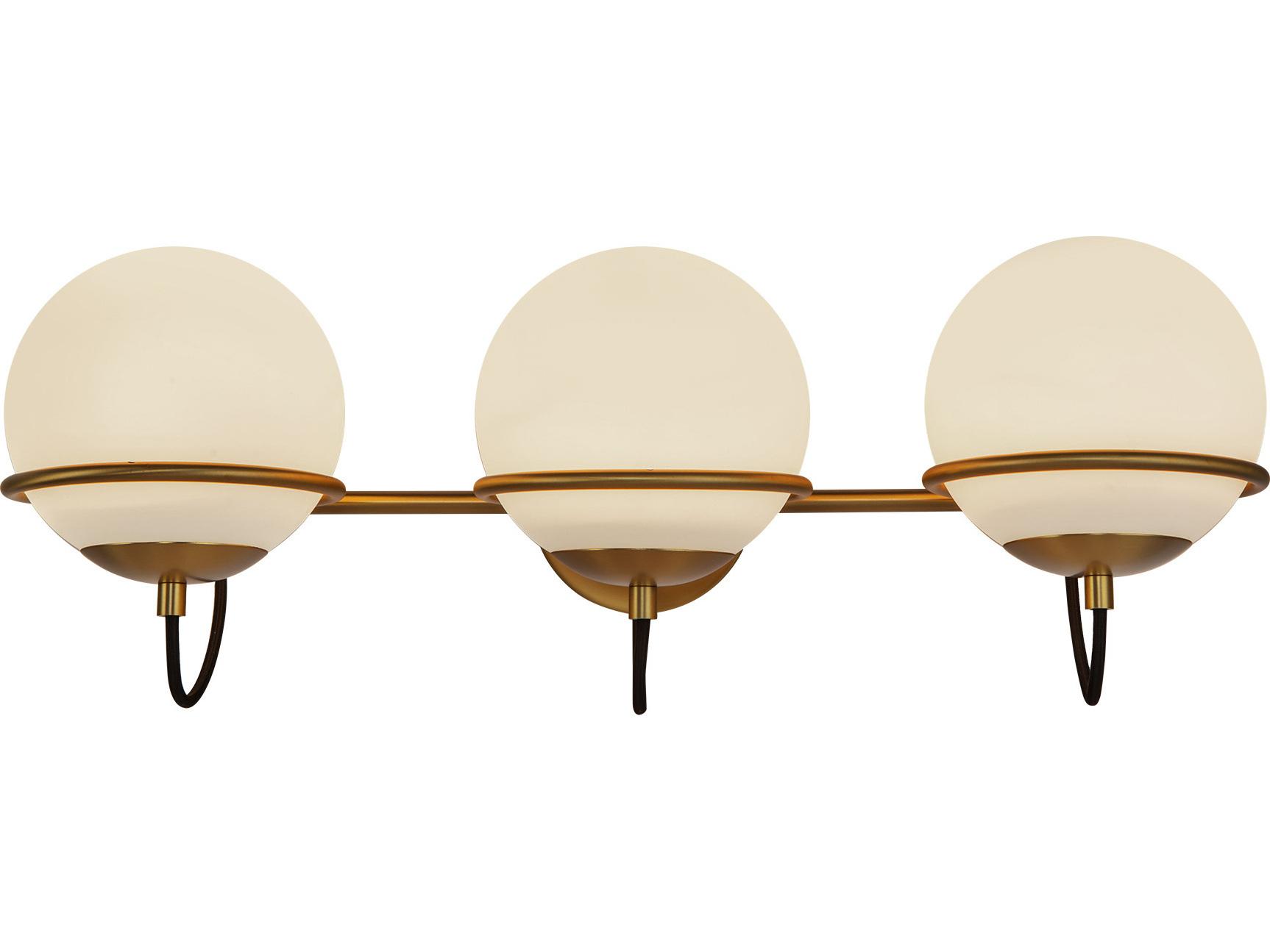 Alora Mood Alba 3-Light Aged Gold Vanity Light