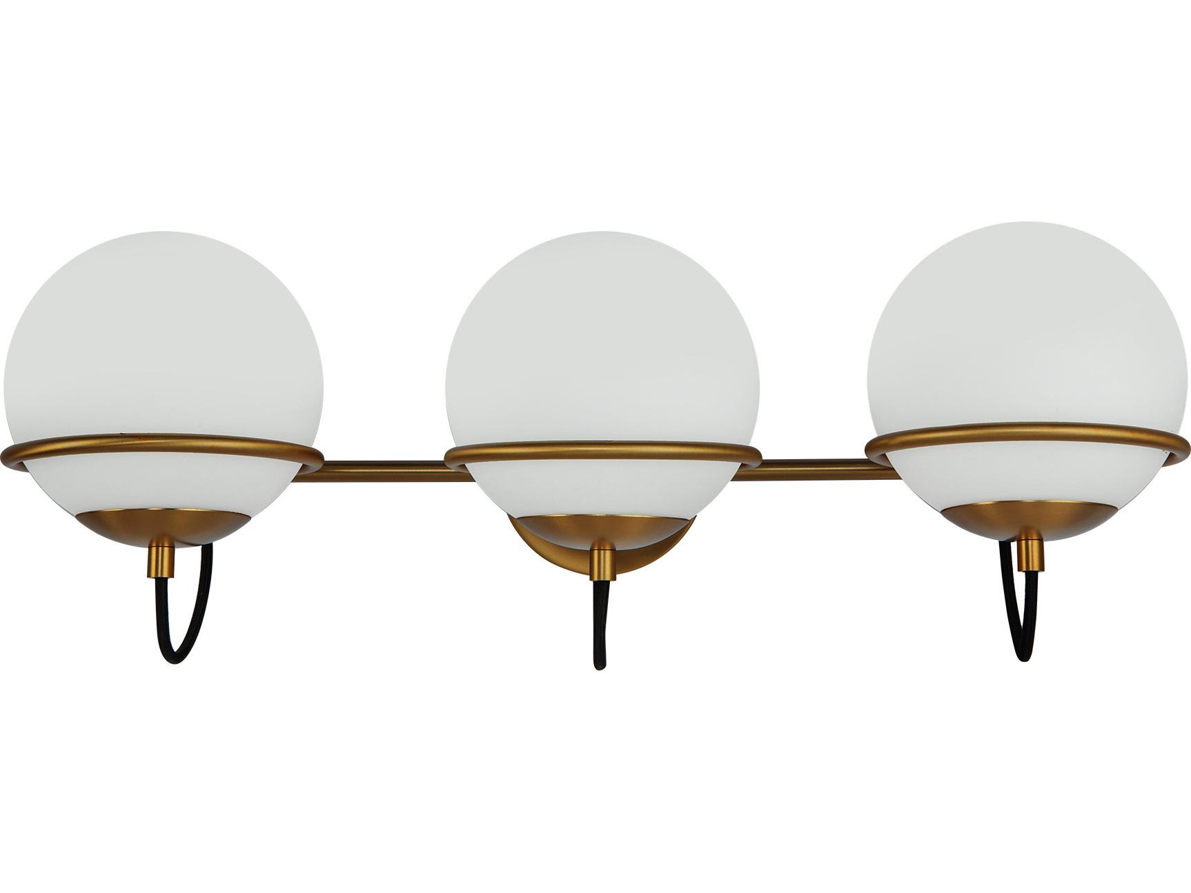 Alora Mood Alba 3-Light Aged Gold Vanity Light