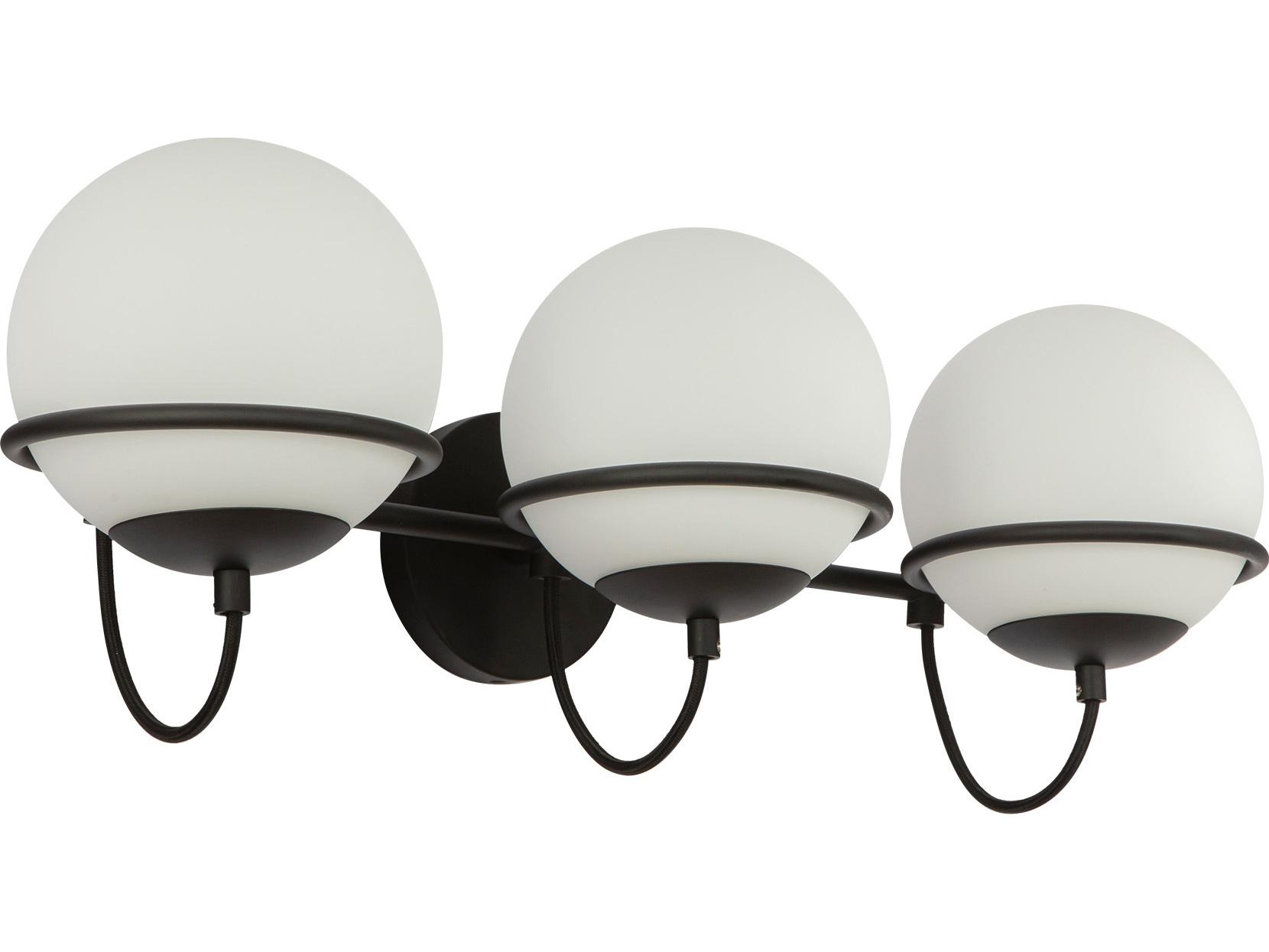 Alora Mood Alba 3-Light Matte Black Vanity Light