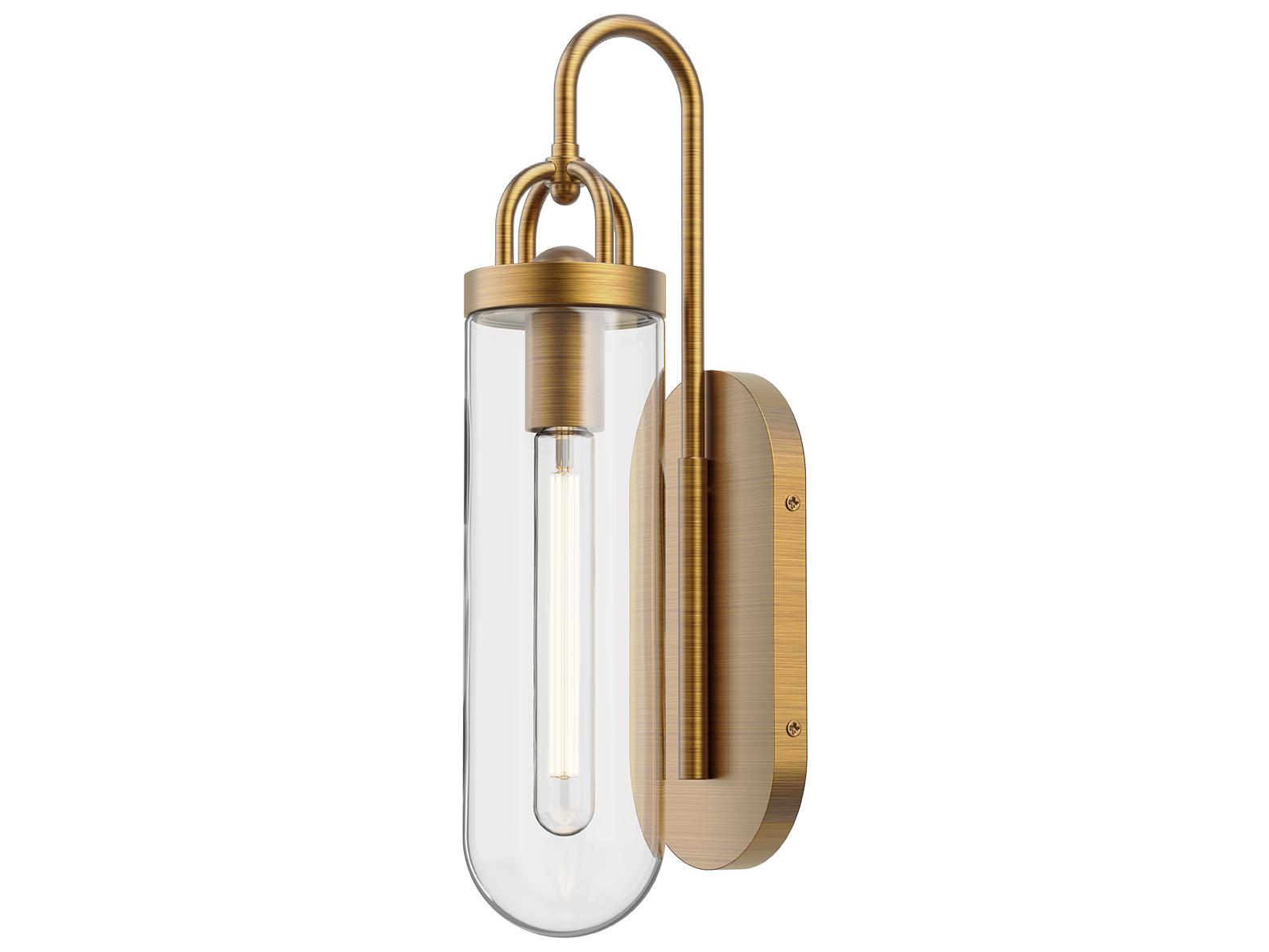 Alora Mood Lancaster 1-Light Aged Gold Wall Sconce