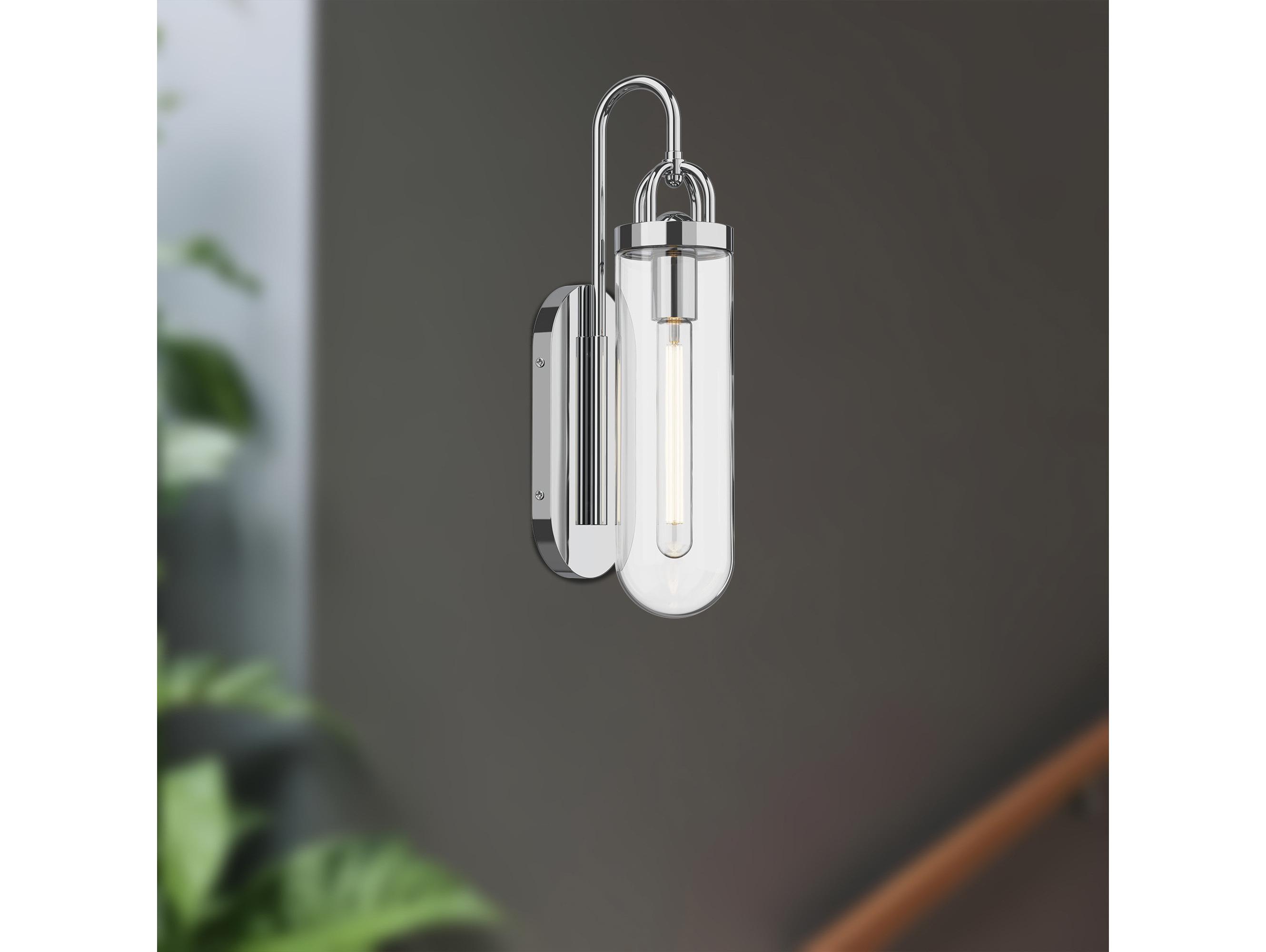 Alora Mood Lancaster 1-Light Chrome Wall Sconce