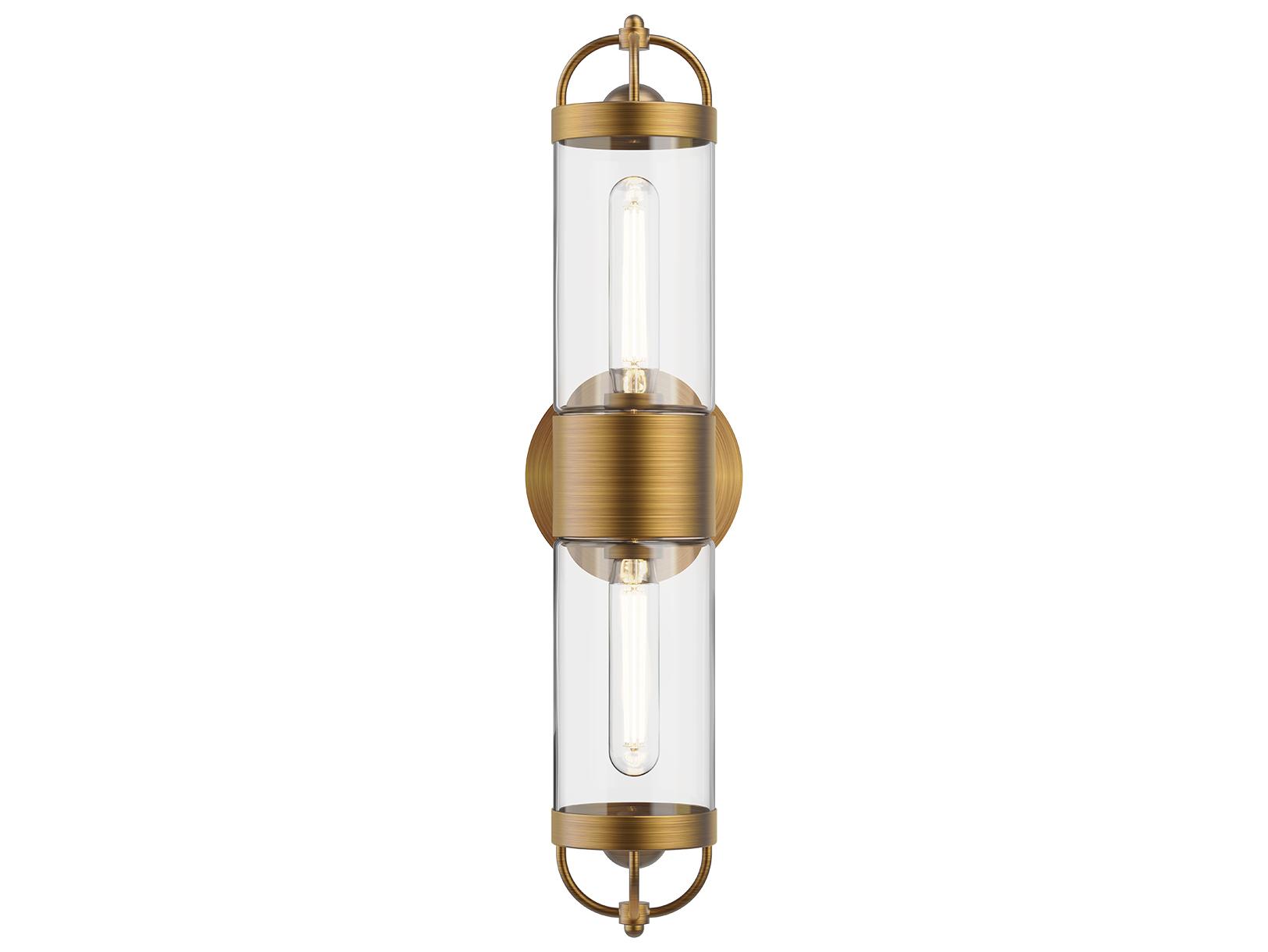 Alora Mood Lancaster 2-Light Aged Gold Wall Sconce
