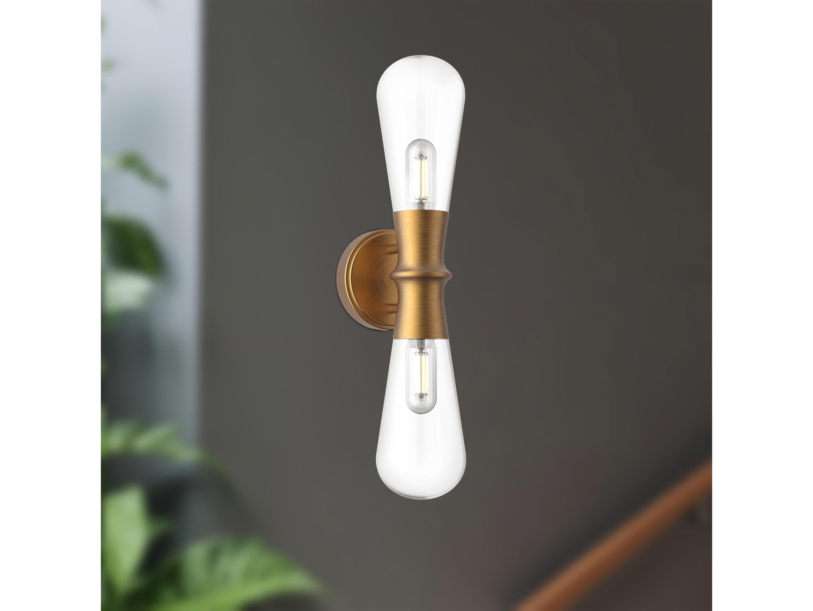 Alora Mood Marcel 2-Light Aged Gold Vanity Light