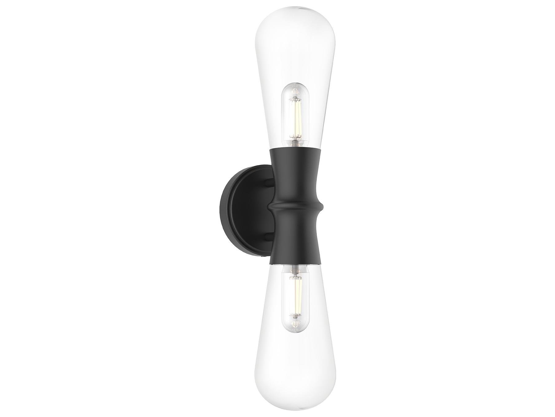 Alora Mood Marcel 2-Light Matte Black Vanity Light