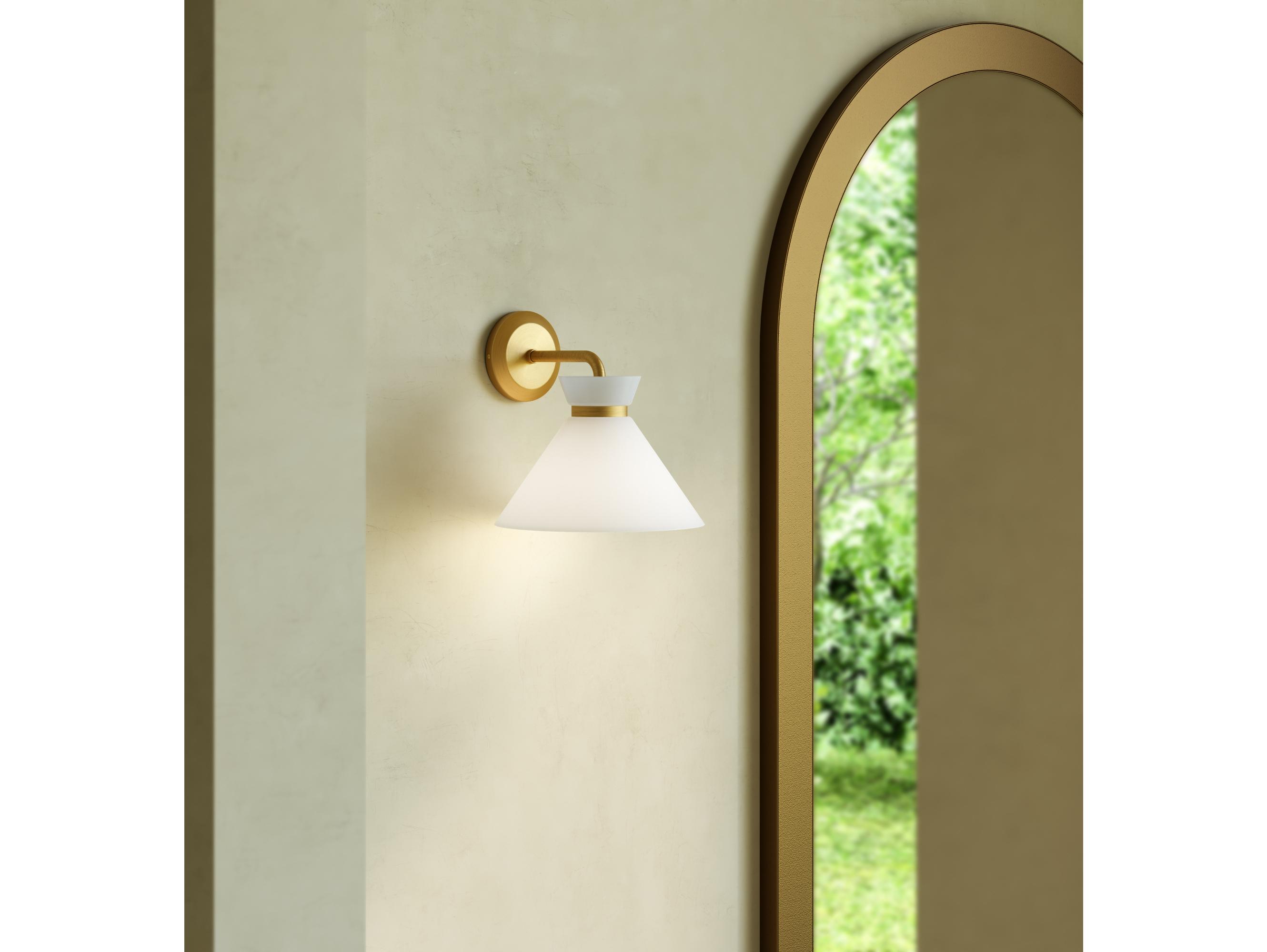 Alora Mood Halston 1-Light Brushed Gold Wall Sconce