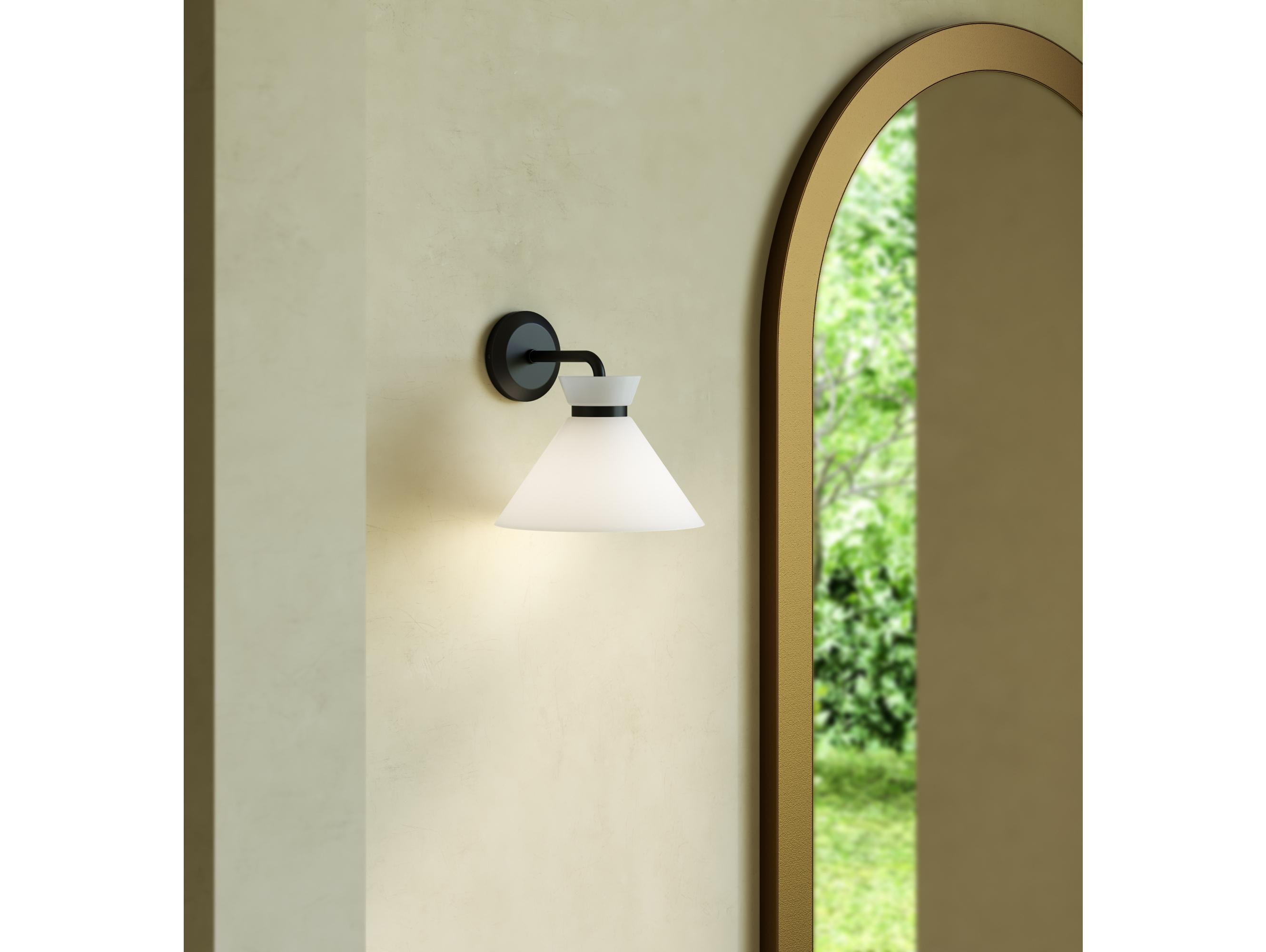 Alora Mood Halston 1-Light Matte Black Wall Sconce