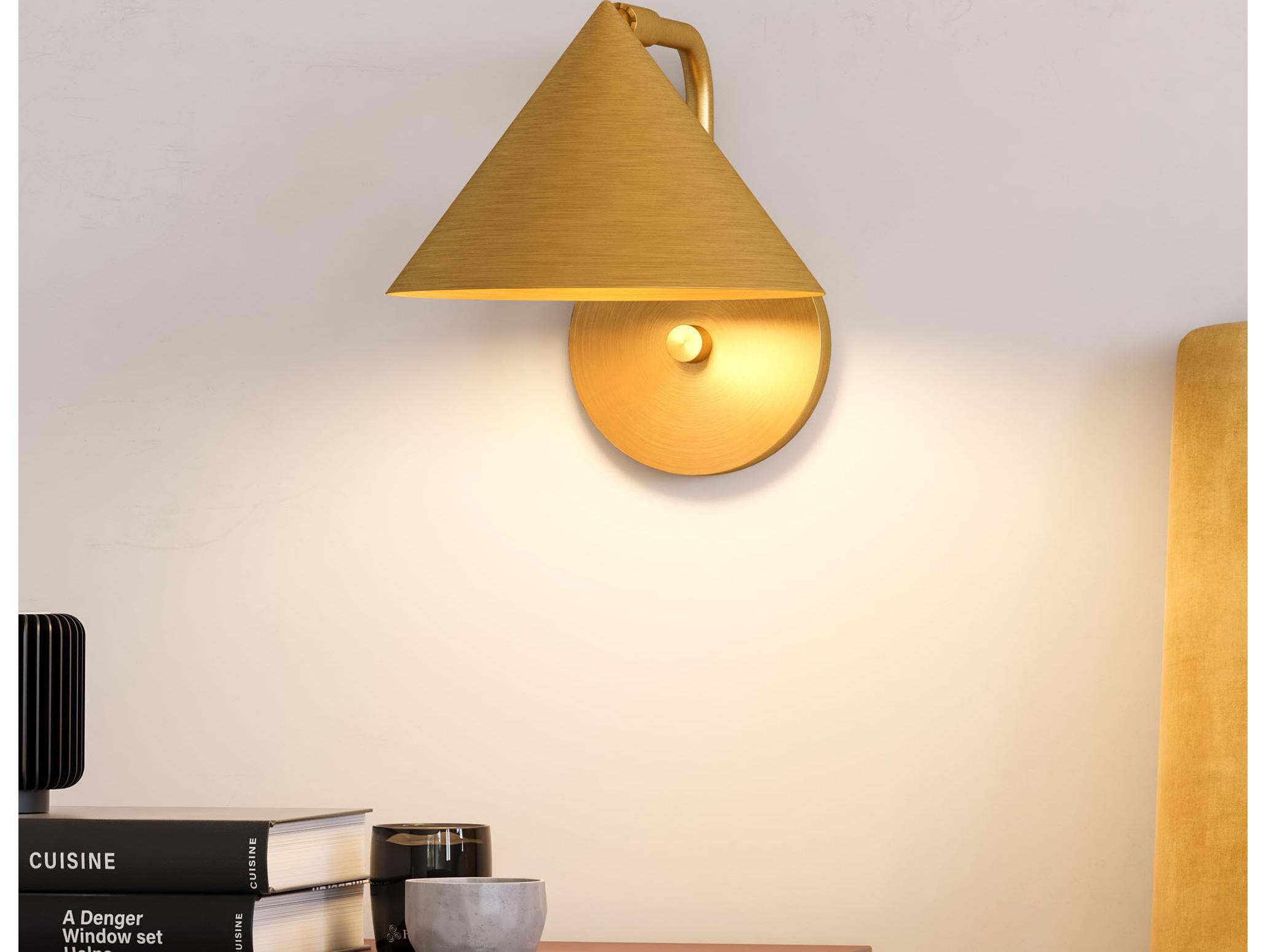 Alora Mood Remy 1-Light Brushed Gold Wall Sconce