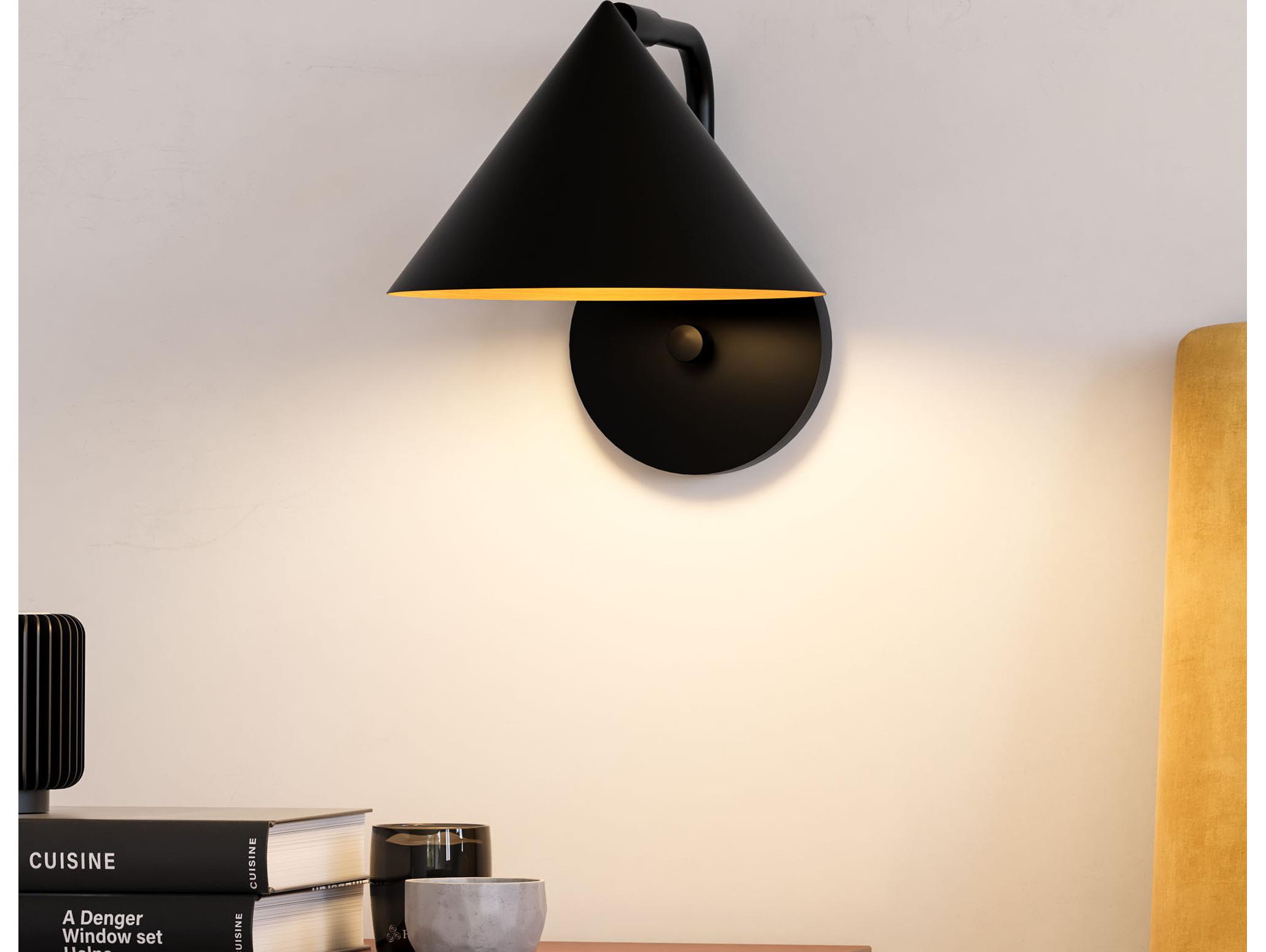 Alora Mood Remy 1-Light Matte Black Wall Sconce