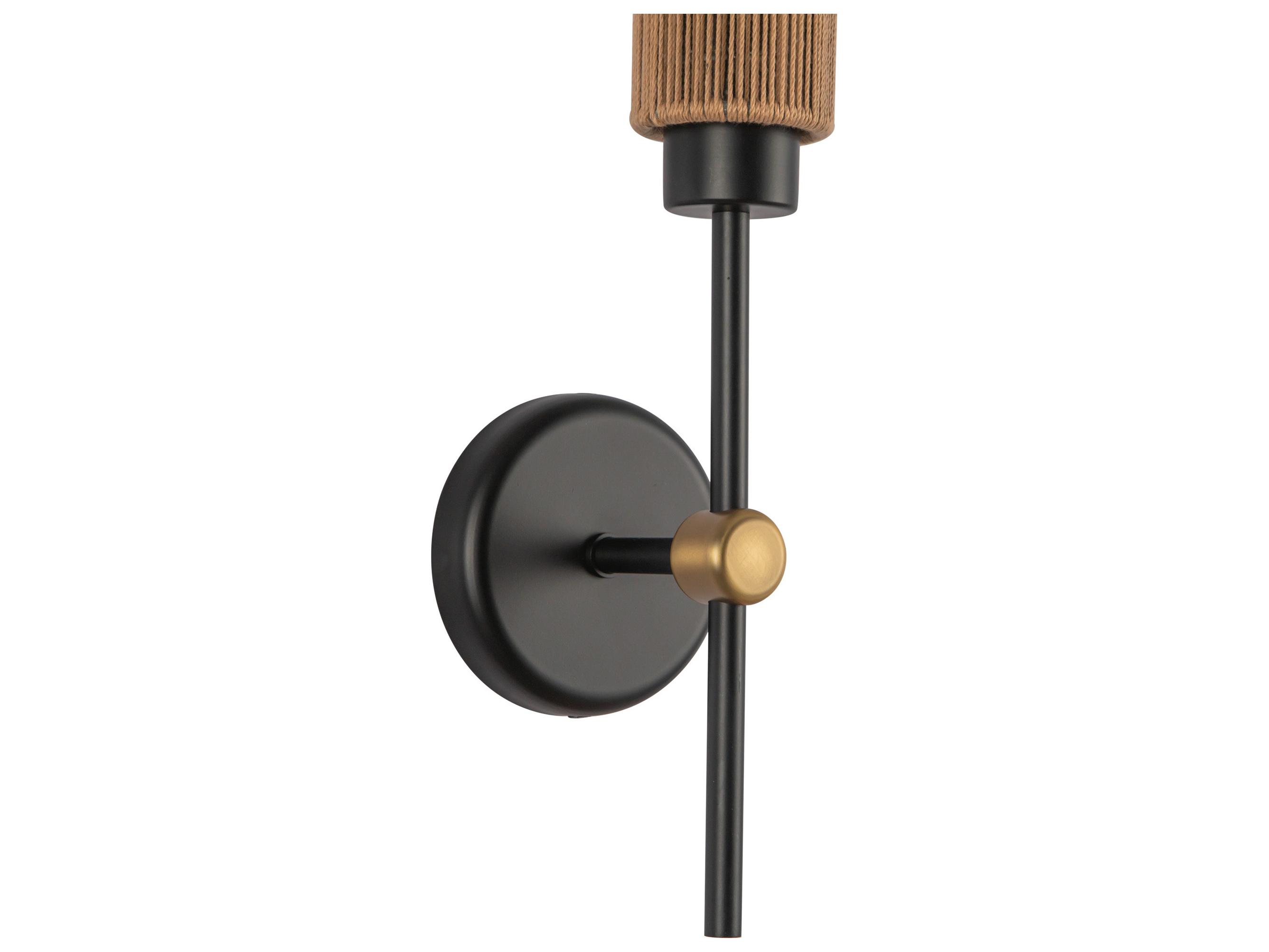 Alora Mood Colby 1-Light Matte Black Wall Sconce