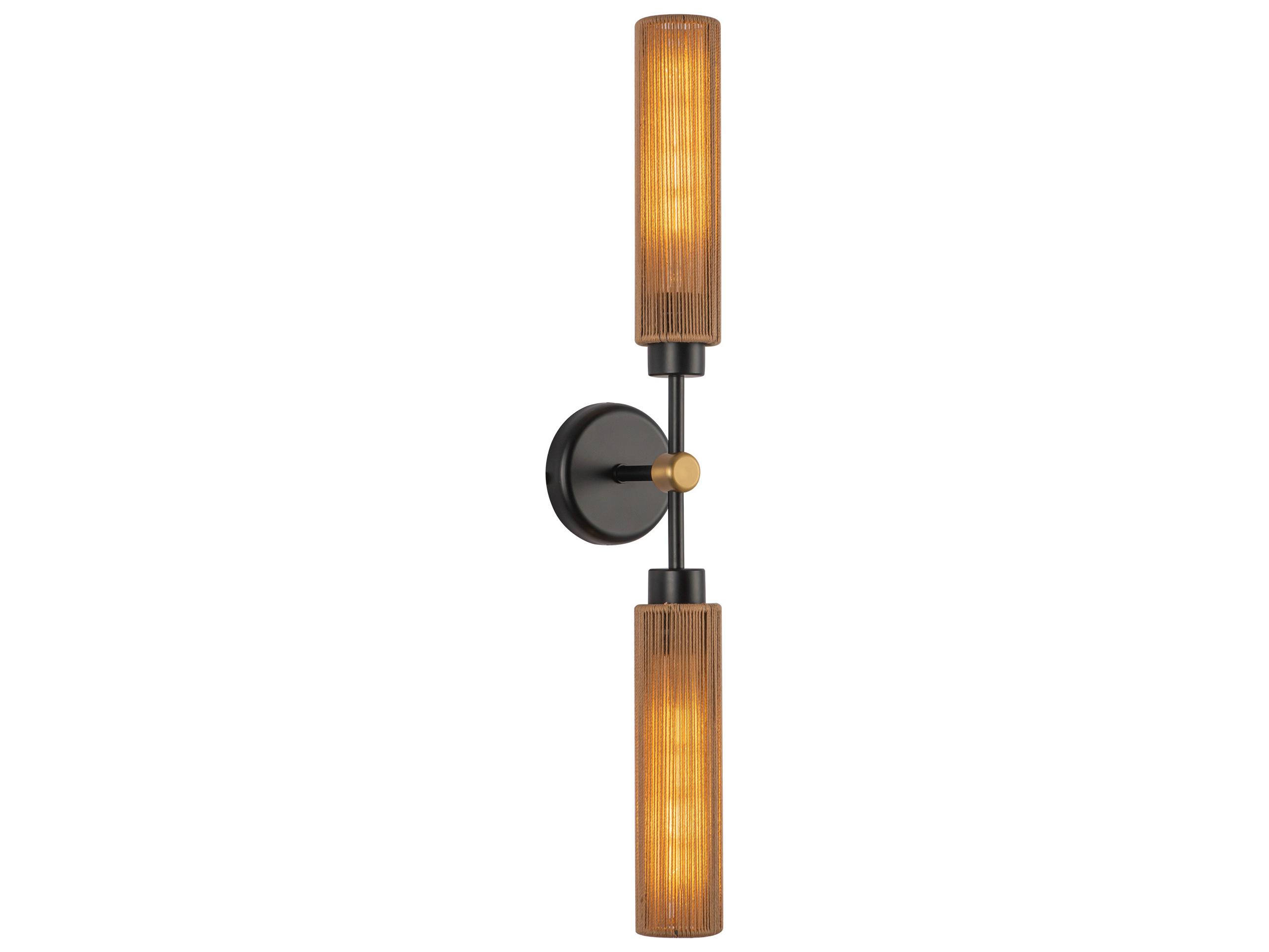 Alora Mood Colby 2-Light Matte Black Wall Sconce