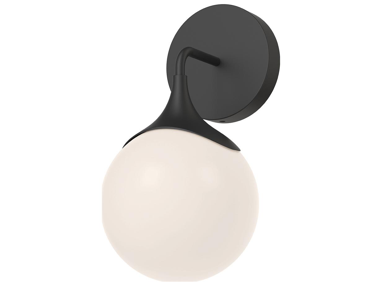 Alora Mood Nouveau 1-Light Matte Black Wall Sconce