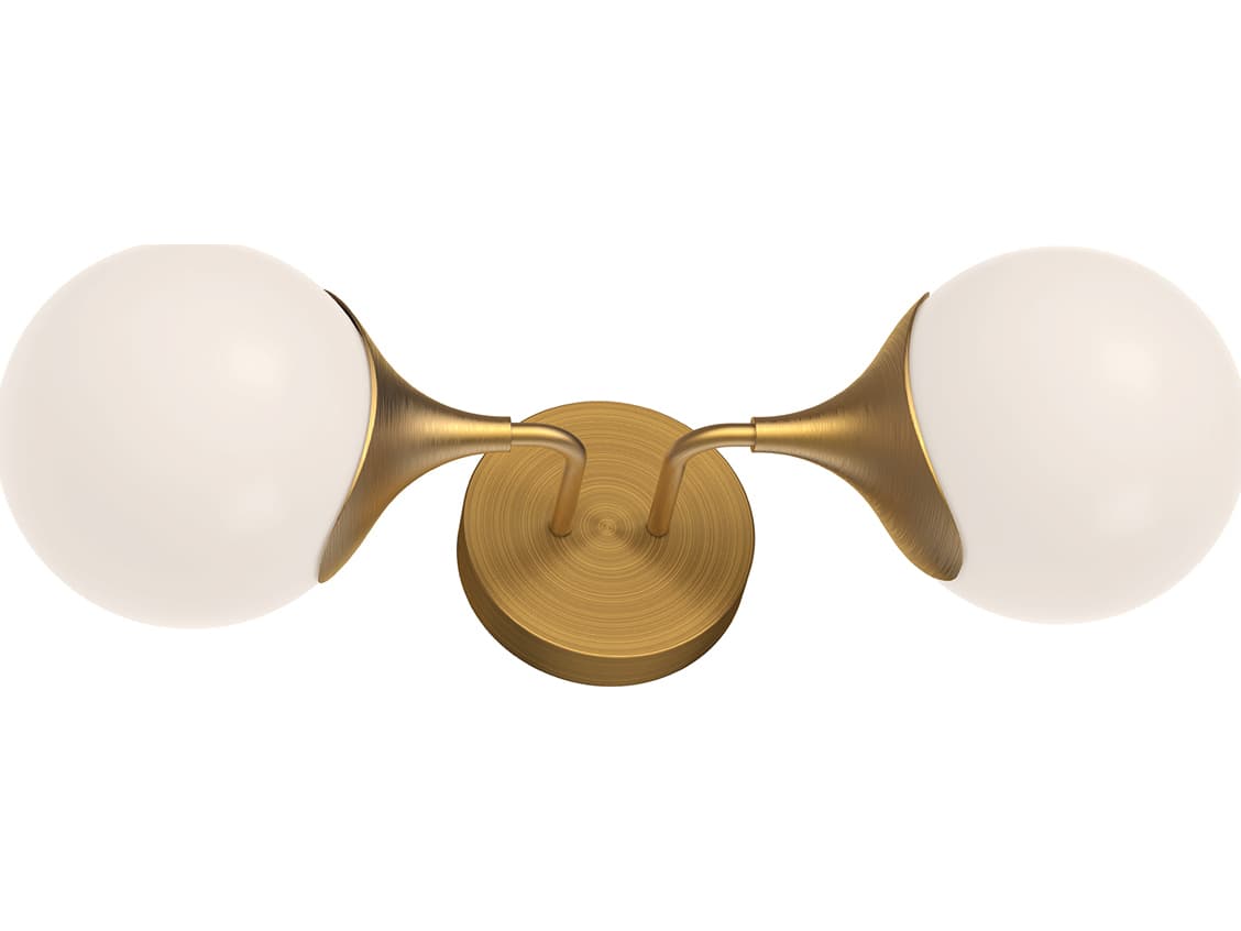 Alora Mood Nouveau 2-Light Aged Gold Wall Sconce