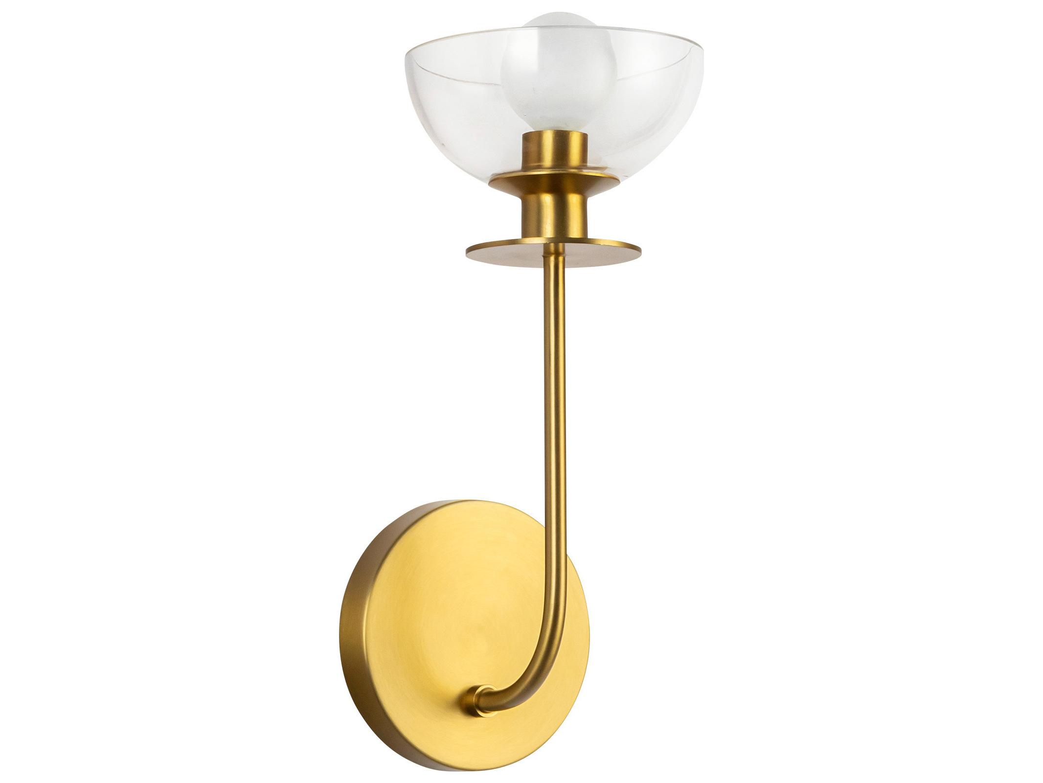 Alora Mood Sylvia 1-Light Brushed Gold Wall Sconce
