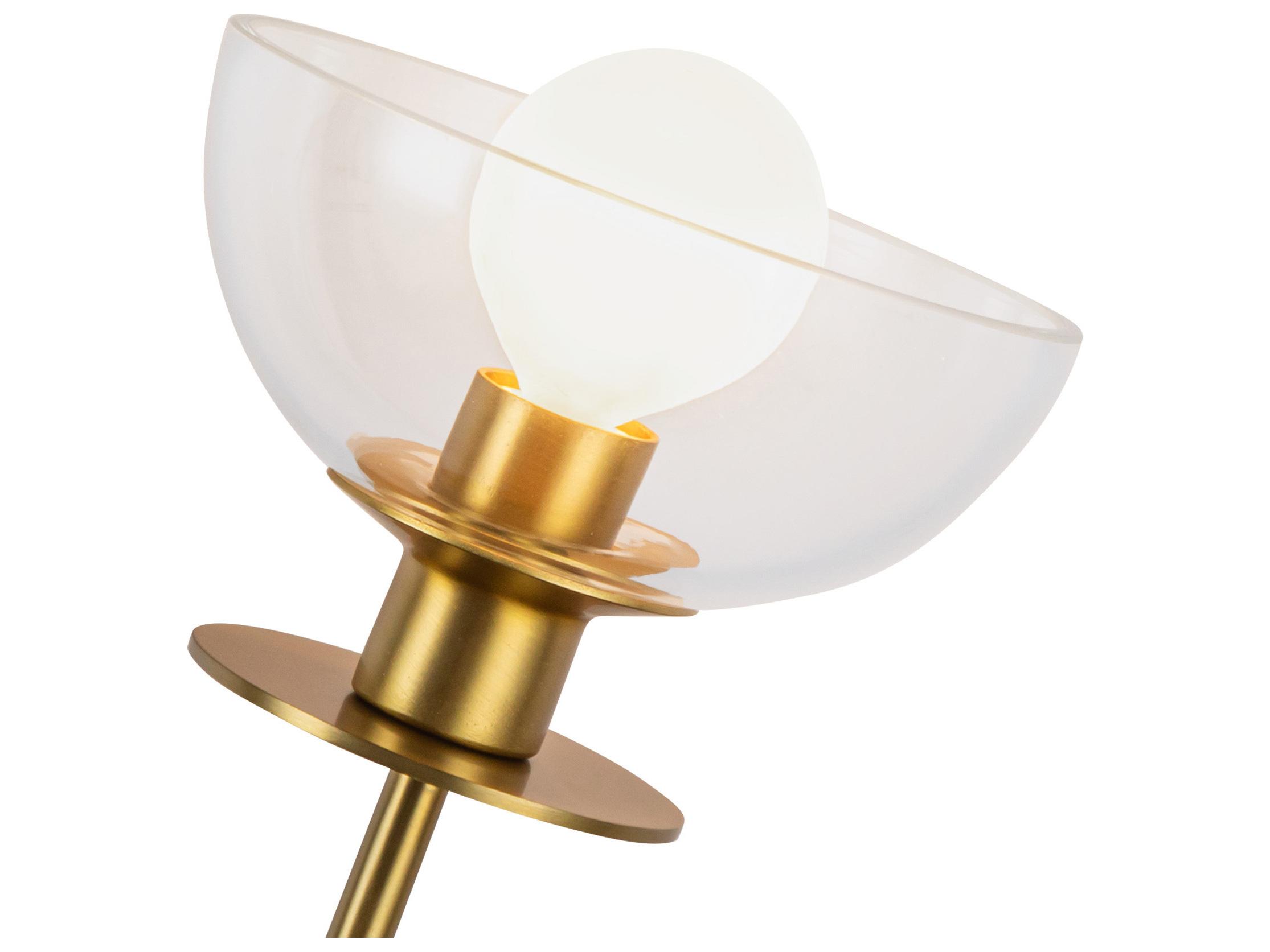 Alora Mood Sylvia 1-Light Brushed Gold Wall Sconce