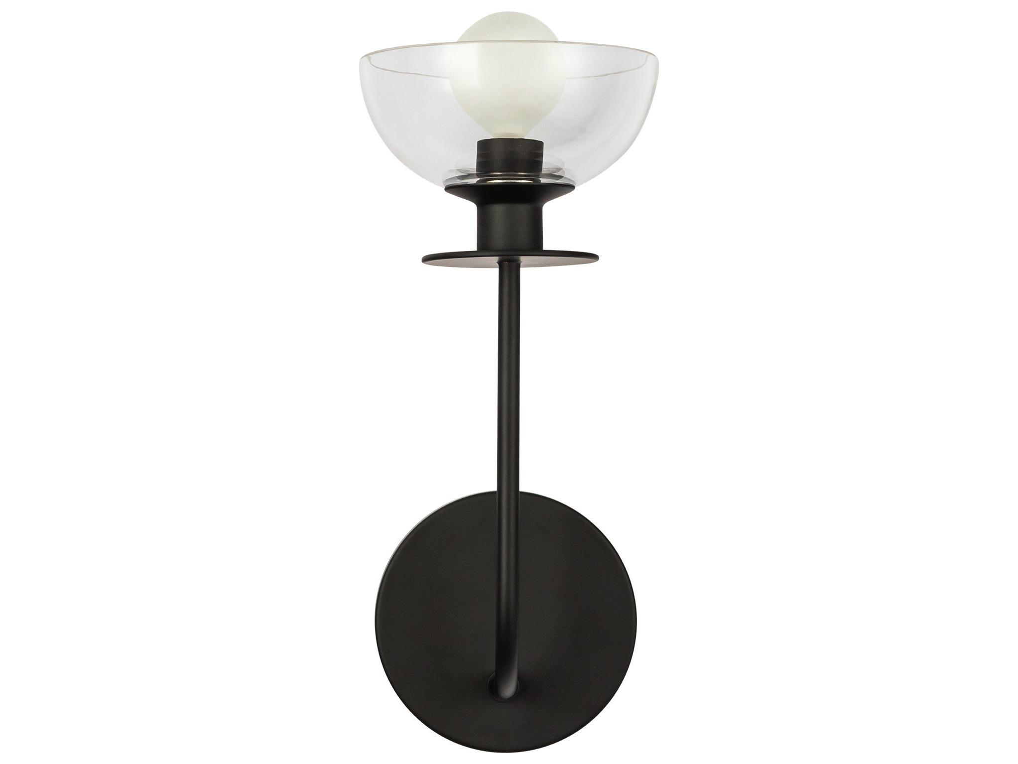 Alora Mood Sylvia 1-Light Matte Black Wall Sconce