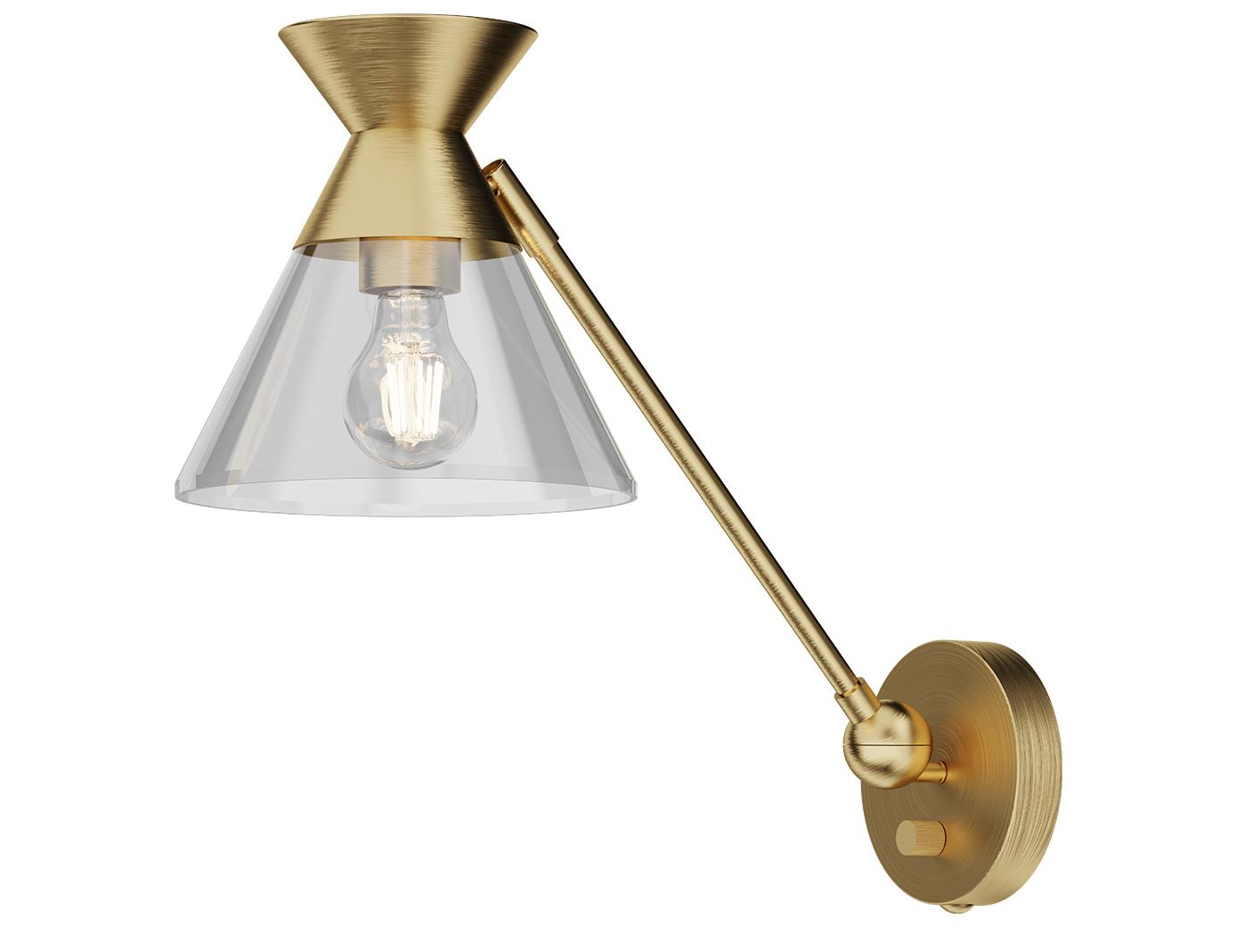 Alora Mood Mauer 1-Light Brushed Gold Swing Wall Sconce