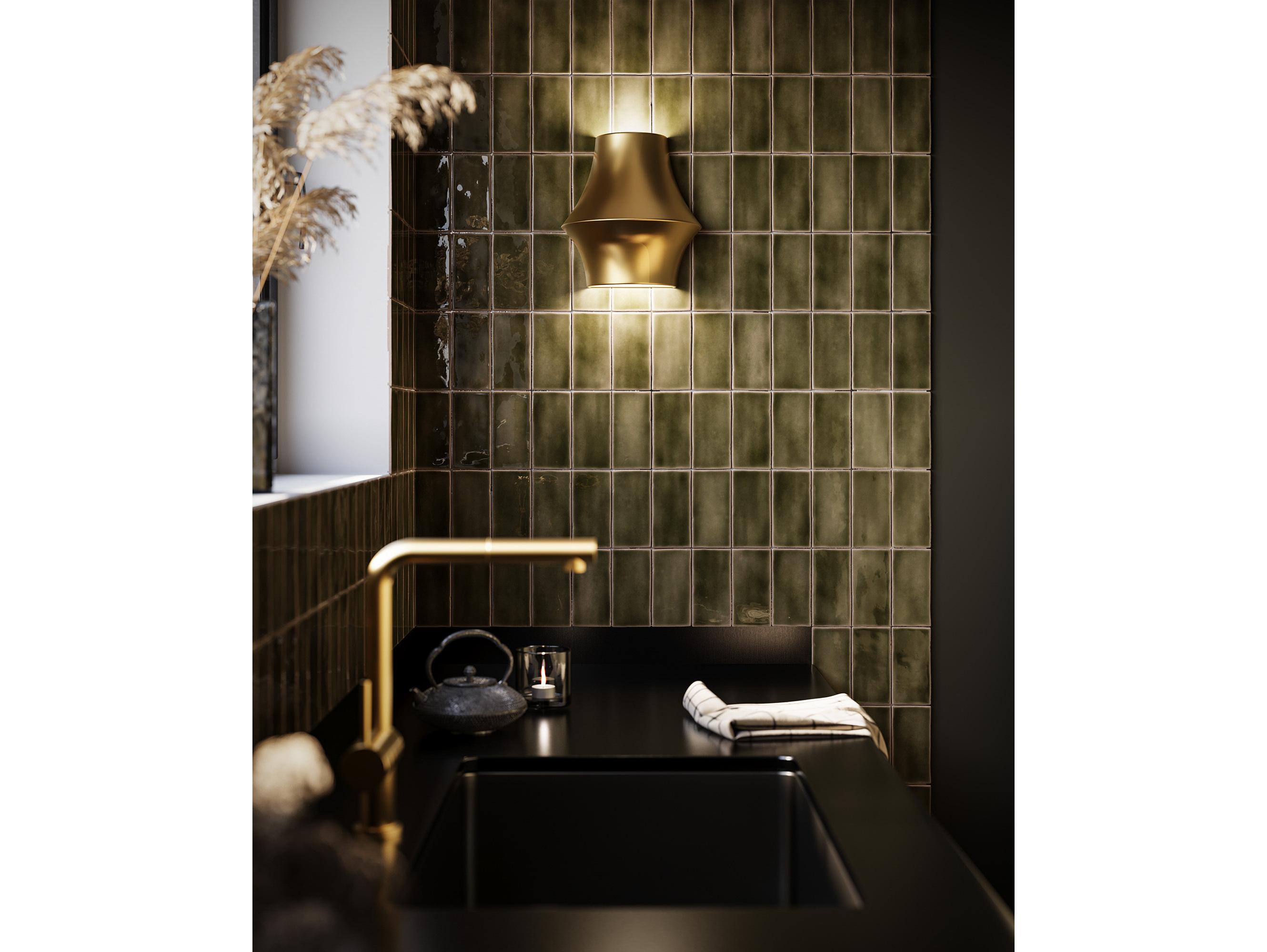 Alora Mood Emiko 1-Light Brushed Gold Wall Sconce