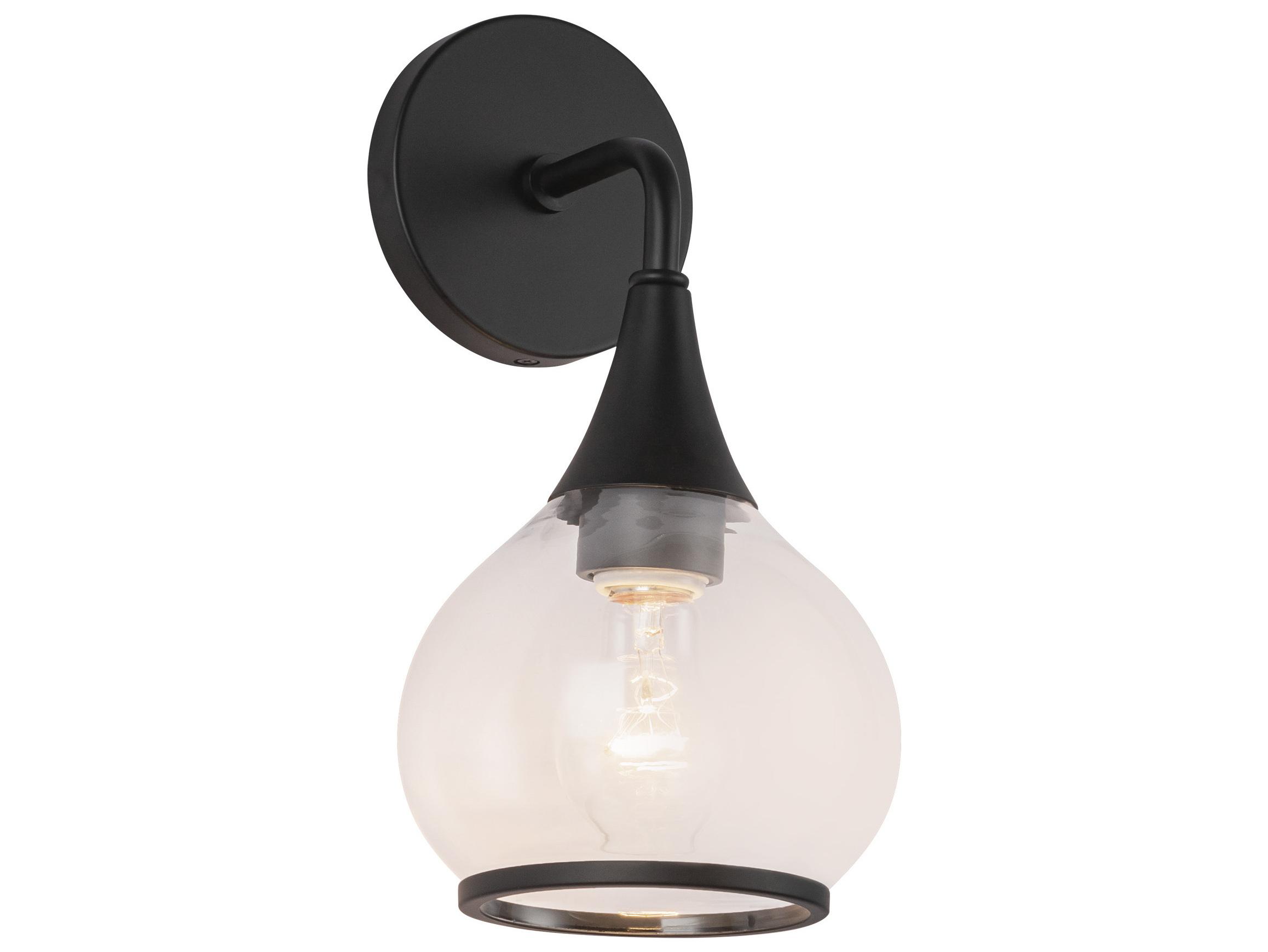 Alora Mood Hazel 1-Light Matte Black Wall Sconce