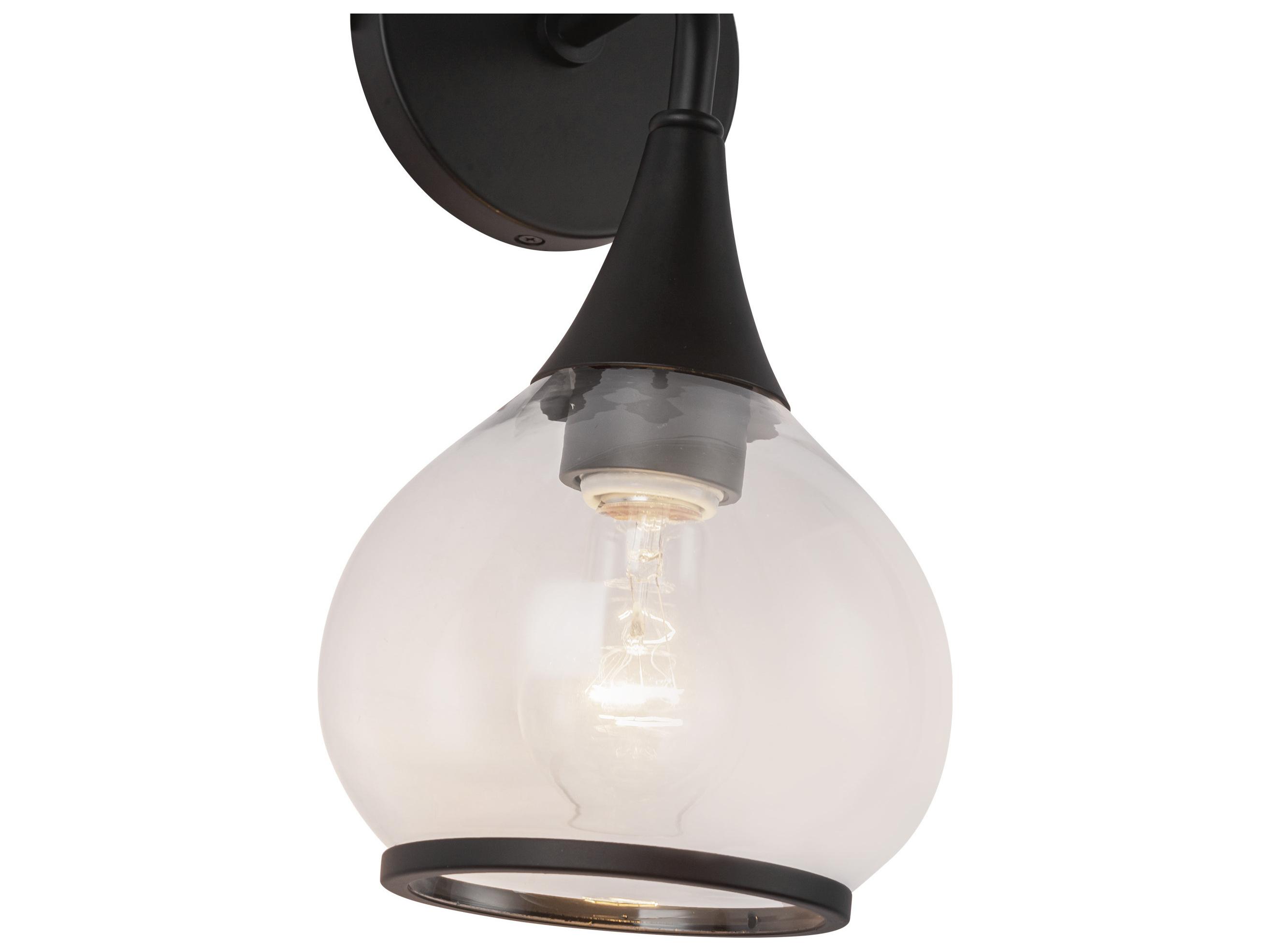 Alora Mood Hazel 1-Light Matte Black Wall Sconce