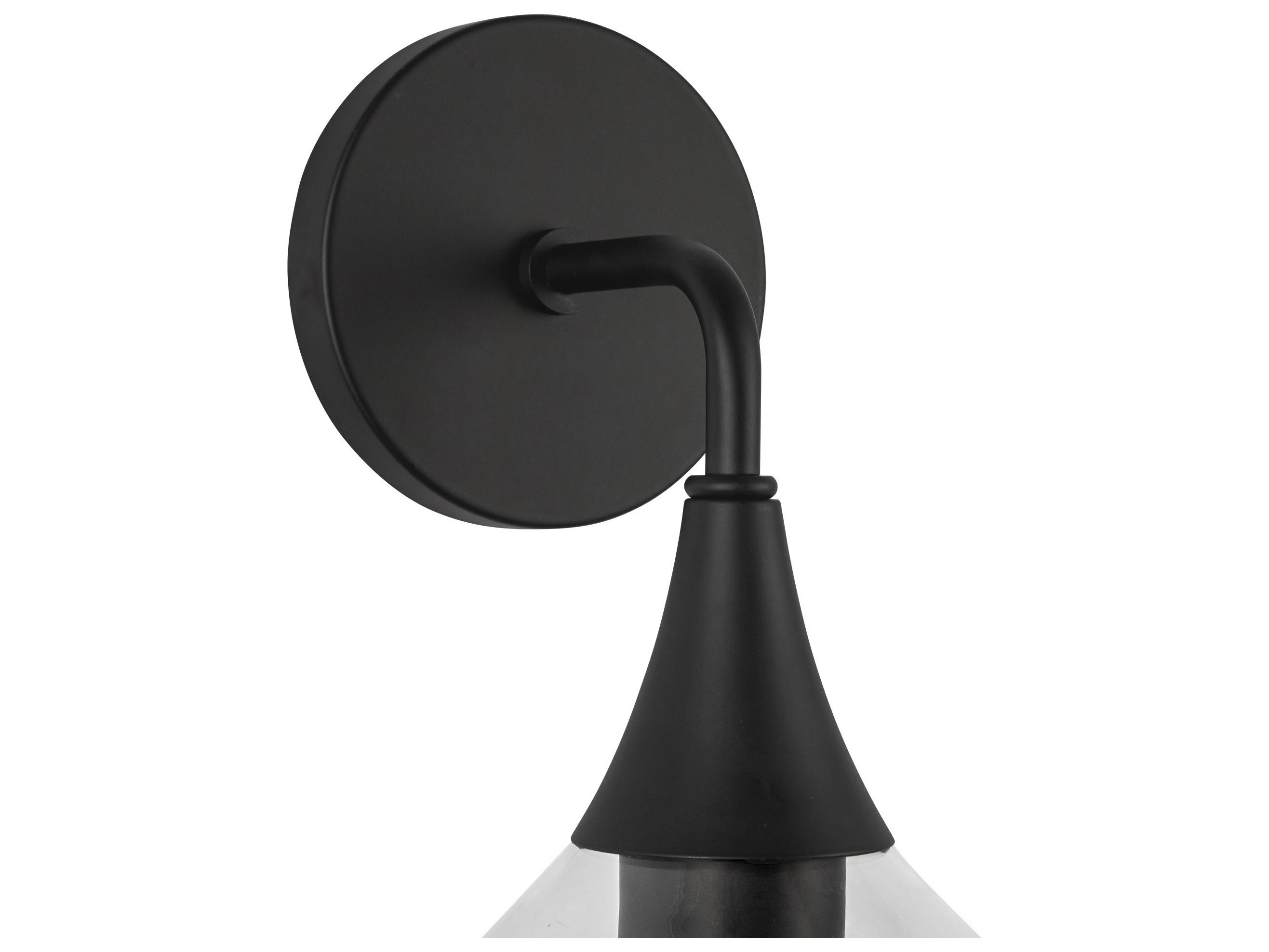 Alora Mood Hazel 1-Light Matte Black Wall Sconce