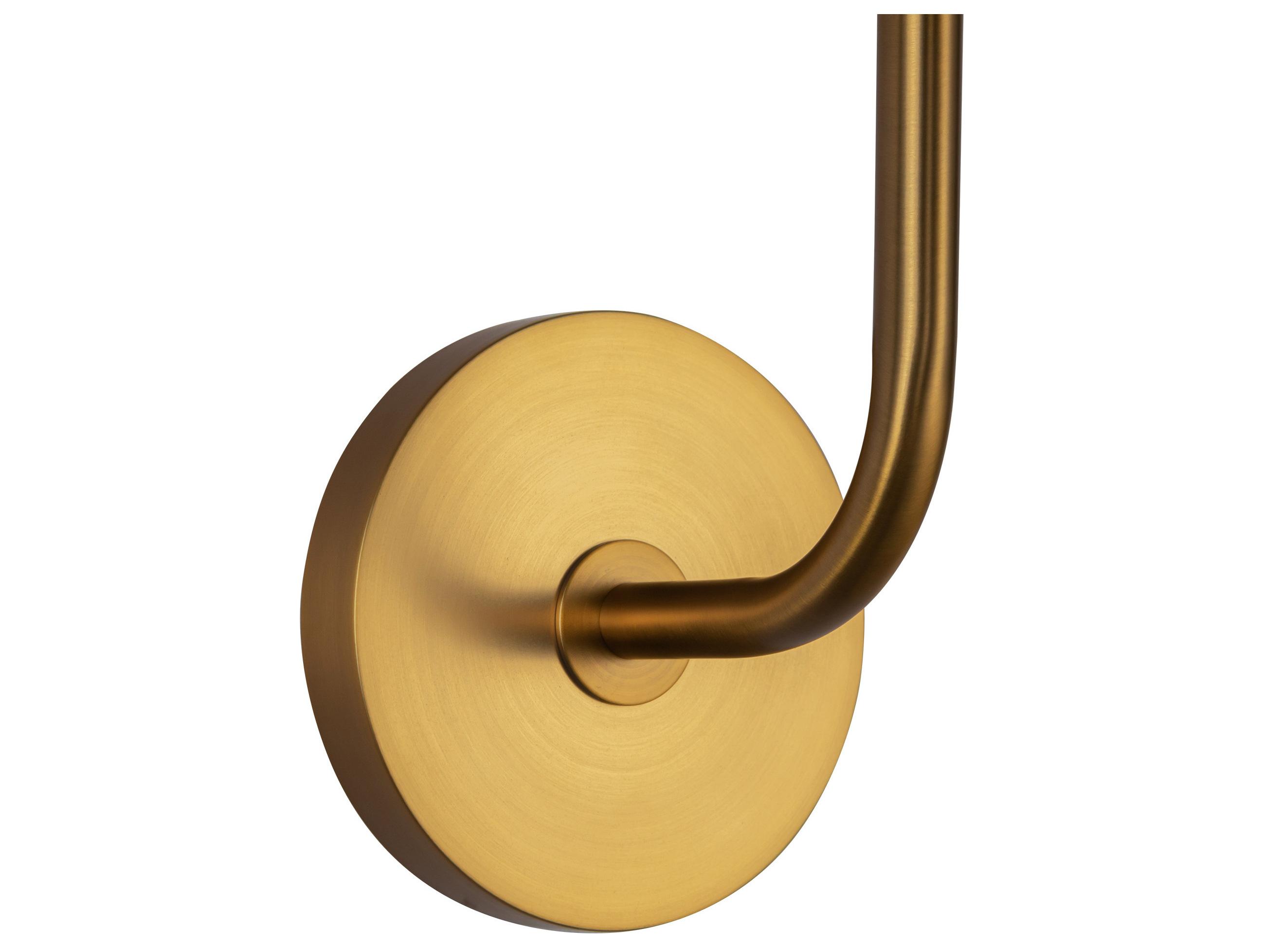 Alora Mood Plisse 1-Light Aged Gold Wall Sconce