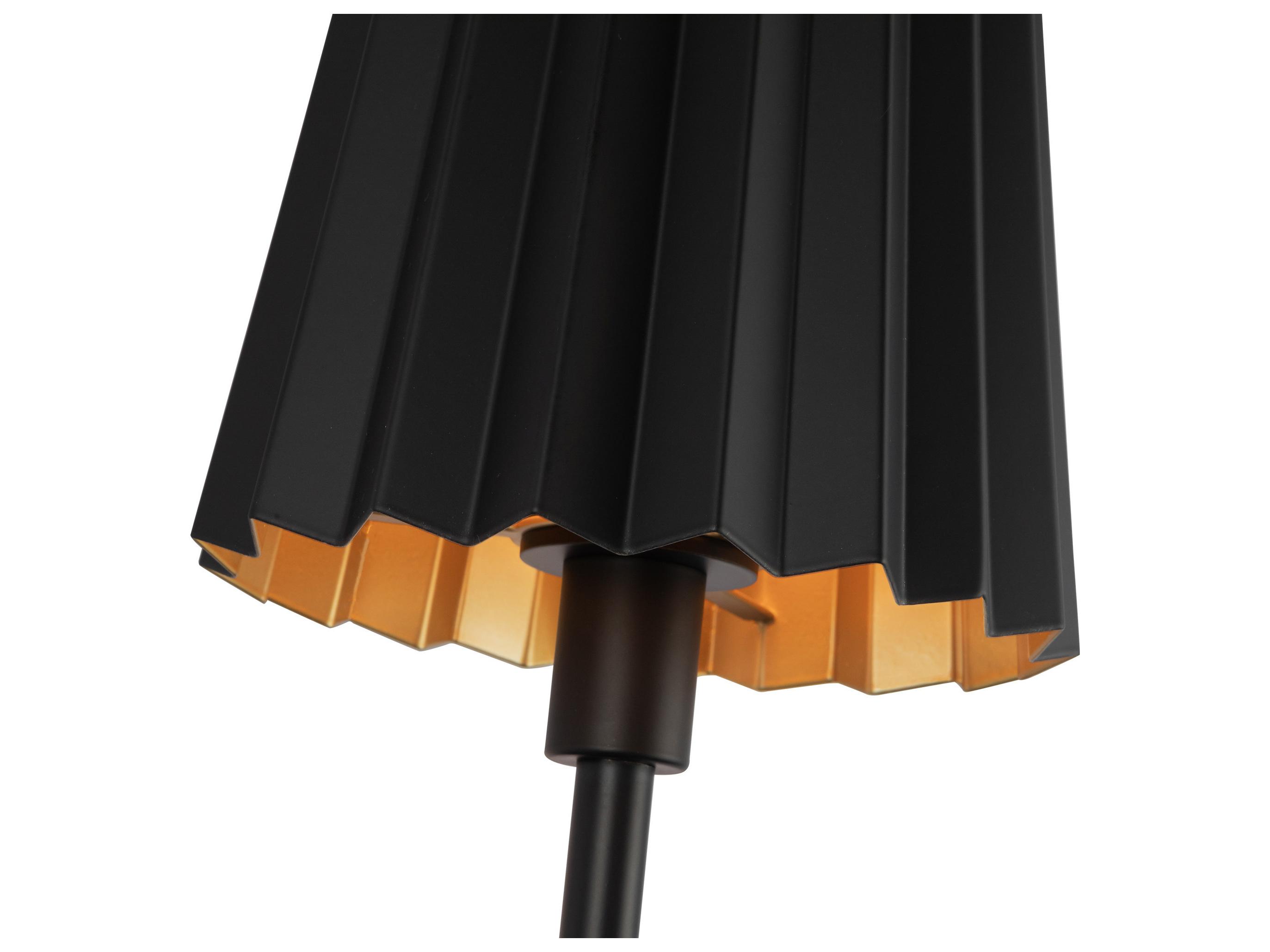 Alora Mood Plisse 1-Light Matte Black Wall Sconce